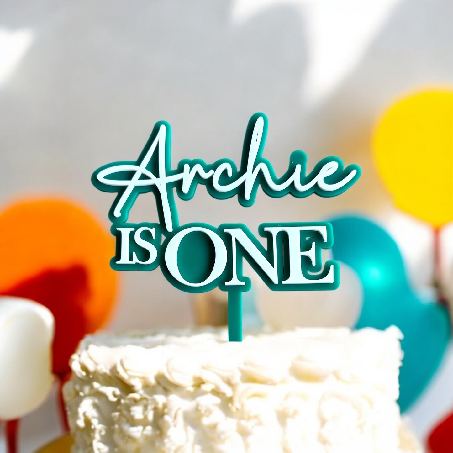 Double layer acrylic birthday cake topper