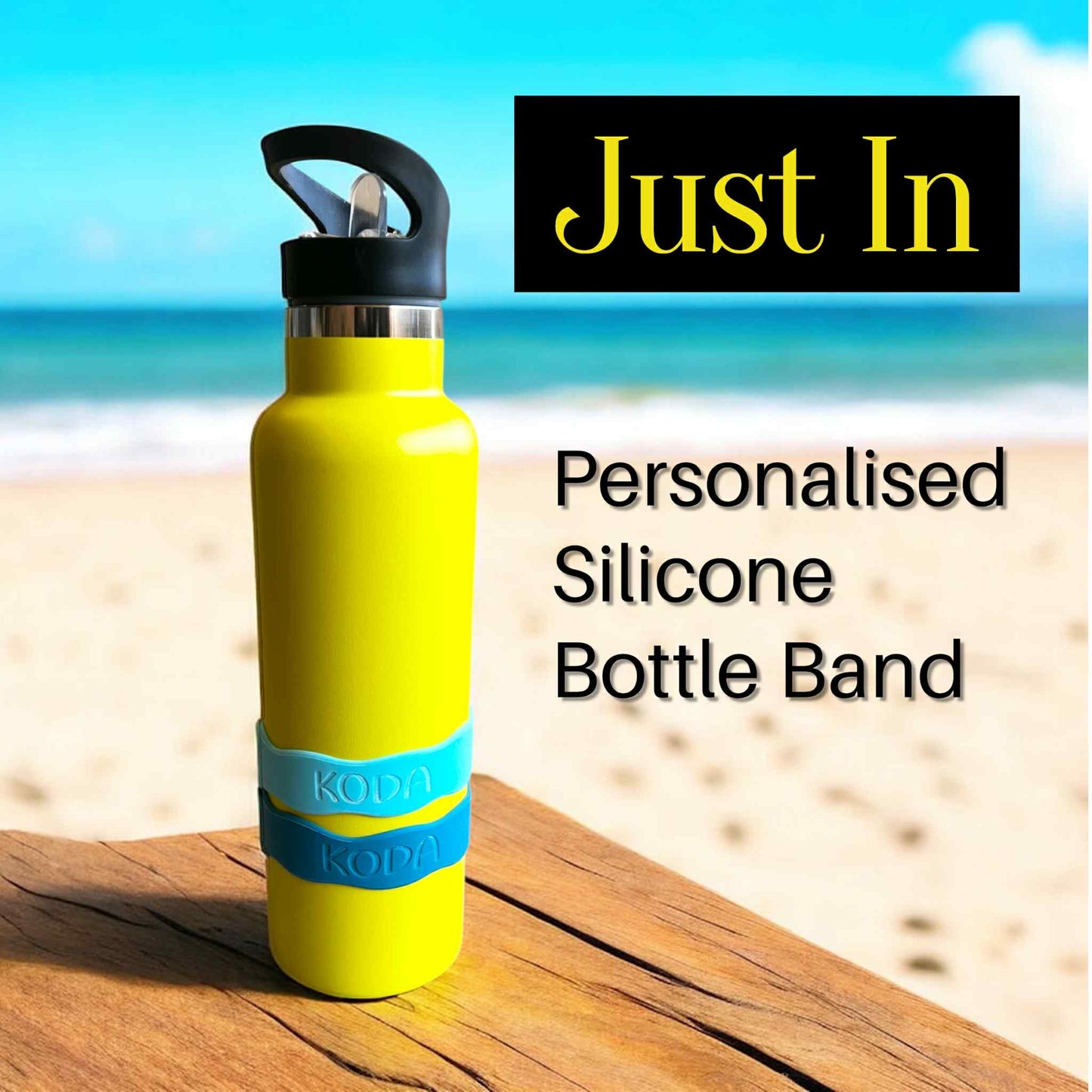 Personalised Silicone Bottle Bands | Custom Name Cup Labels for Kids | Sippy Cup & Water Bottle Name Bands | Daycare & School Gift