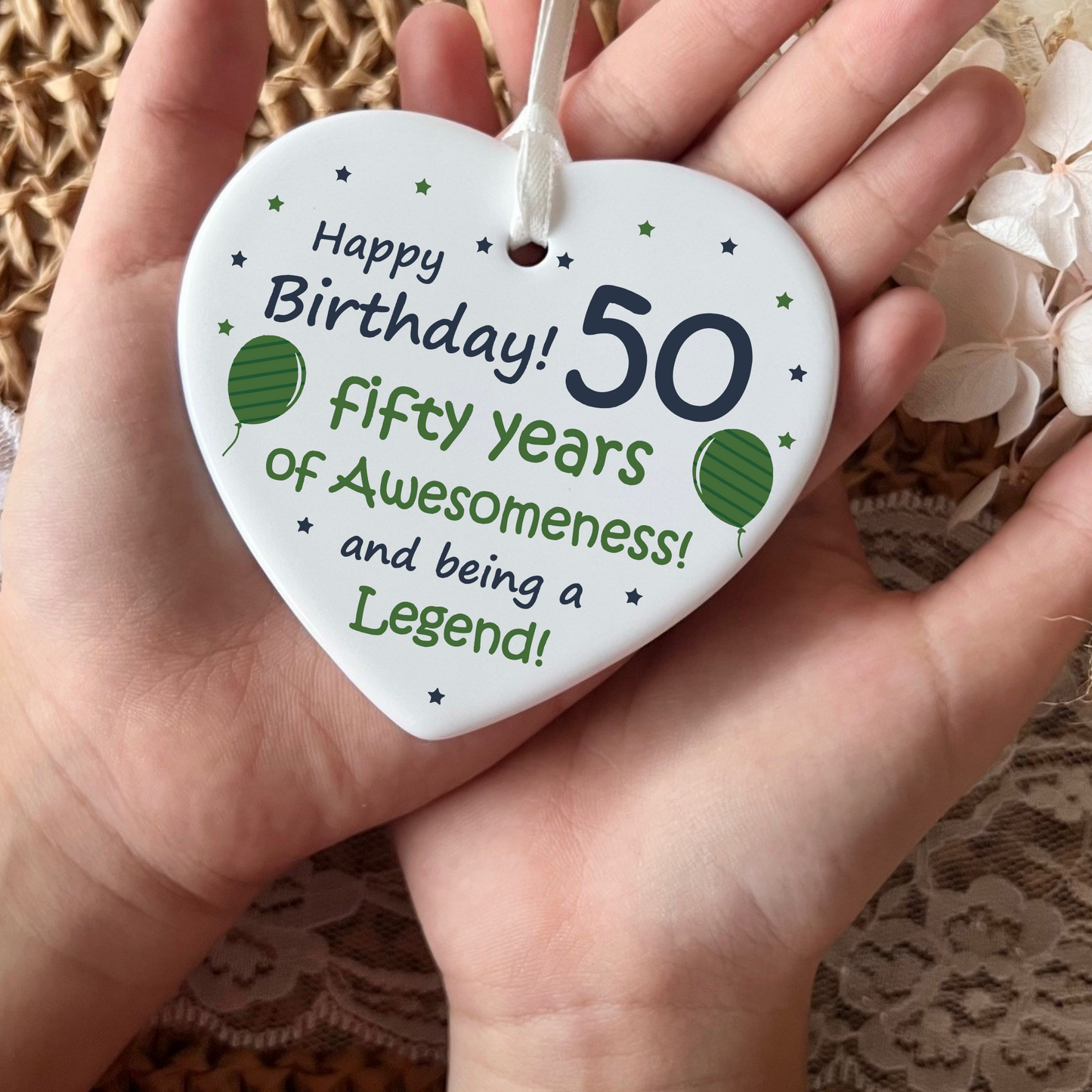 50th Birthday
Ceramic Heart Keepsake
Milestone Celebration
Unique Gift Idea
Personalized Keepsake
Special Occasion Gift
Heartfelt Present
Cherished Memory
Golden Jubilee
Birthday Gifts
Keepsake Ornament
50th
fifty