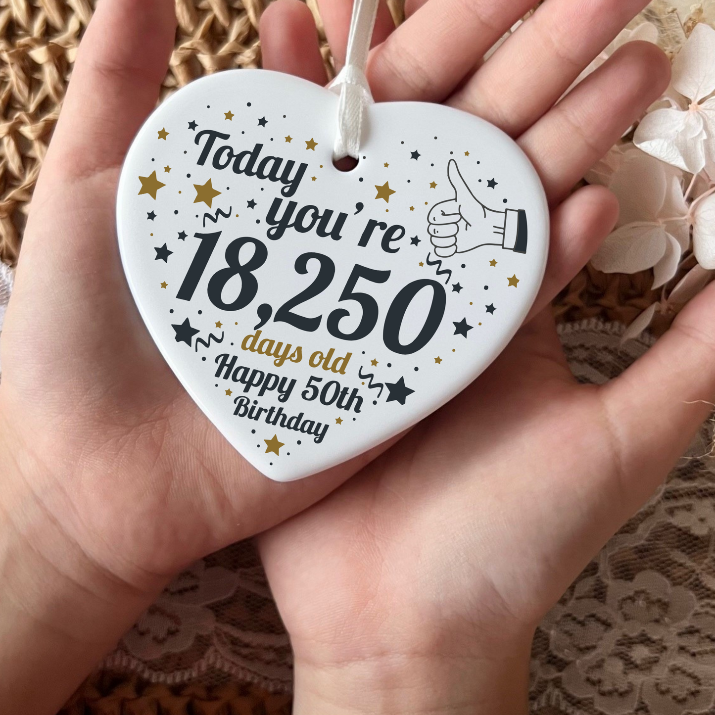 50th Birthday
Ceramic Heart Keepsake
Milestone Celebration
Unique Gift Idea
Personalized Keepsake
Special Occasion Gift
Heartfelt Present
Cherished Memory
Golden Jubilee
Birthday Gifts
Keepsake Ornament
50th
fifty