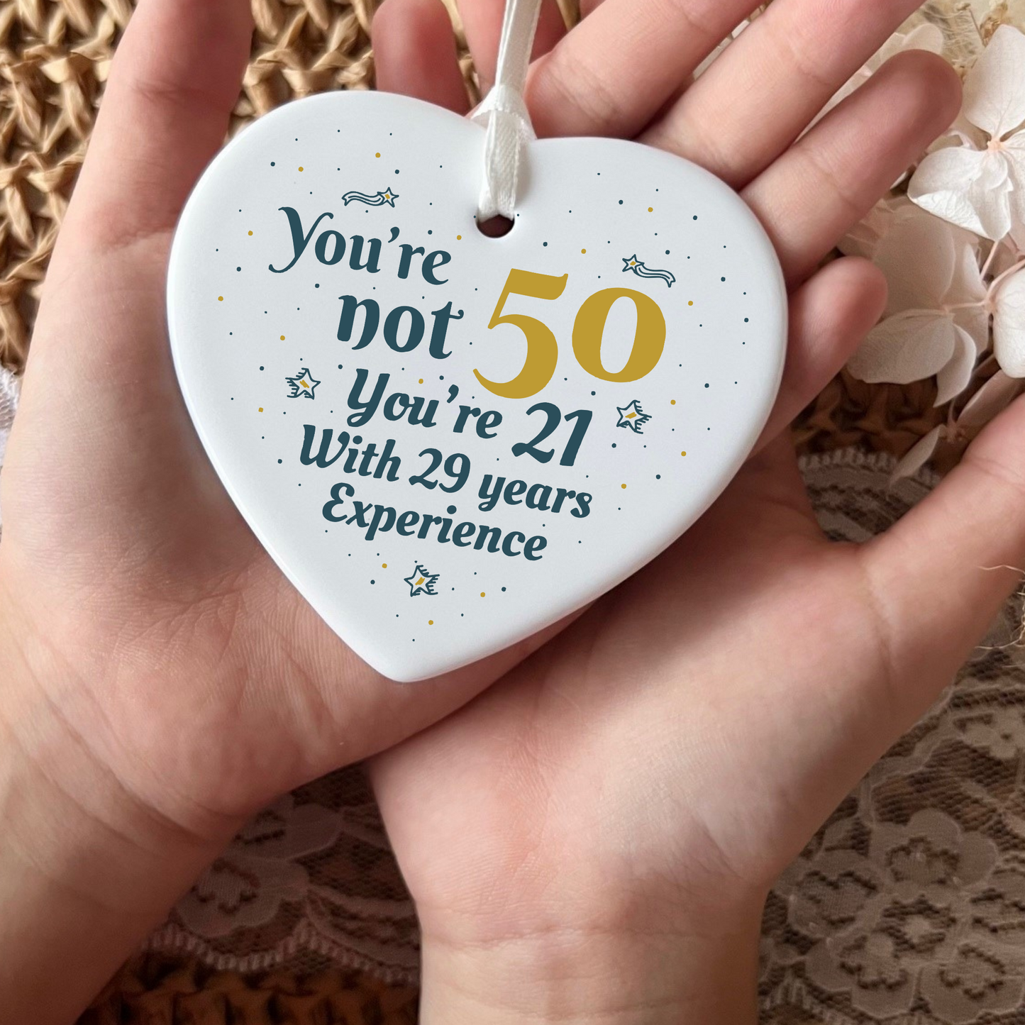 50th Birthday
Ceramic Heart Keepsake
Milestone Celebration
Unique Gift Idea
Personalized Keepsake
Special Occasion Gift
Heartfelt Present
Cherished Memory
Golden Jubilee
Birthday Gifts
Keepsake Ornament
50th
fifty