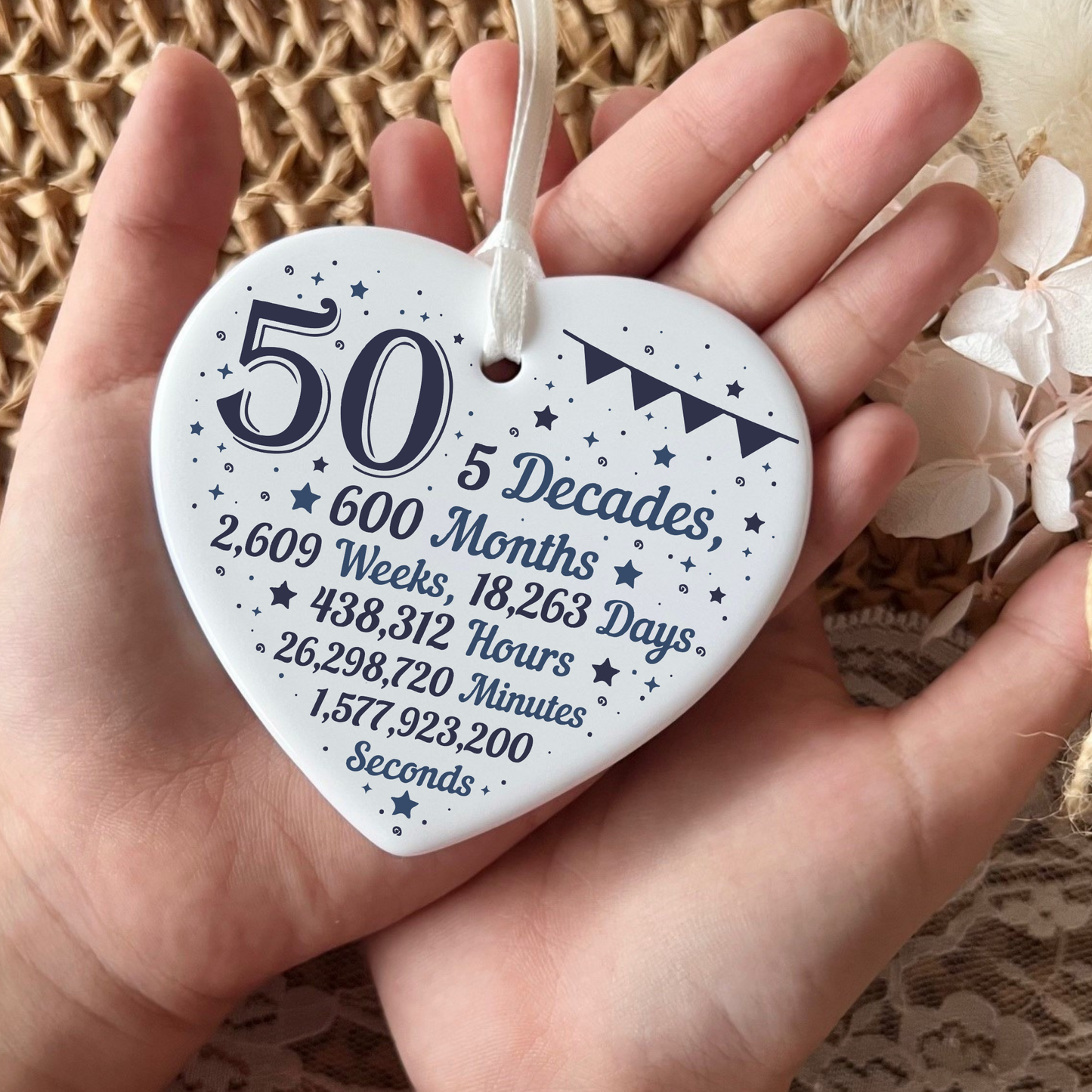 50th Birthday
Ceramic Heart Keepsake
Milestone Celebration
Unique Gift Idea
Personalized Keepsake
Special Occasion Gift
Heartfelt Present
Cherished Memory
Golden Jubilee
Birthday Gifts
Keepsake Ornament
50th
fifty