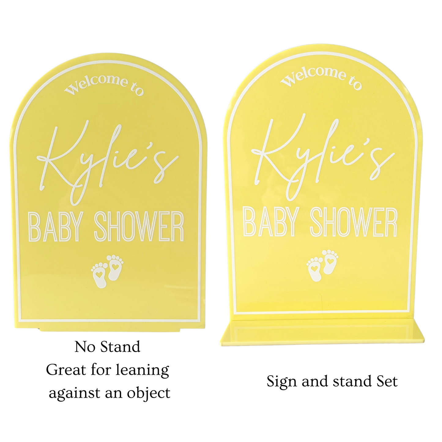 Baby Shower Welcome Table Sign Acrylic Personalised