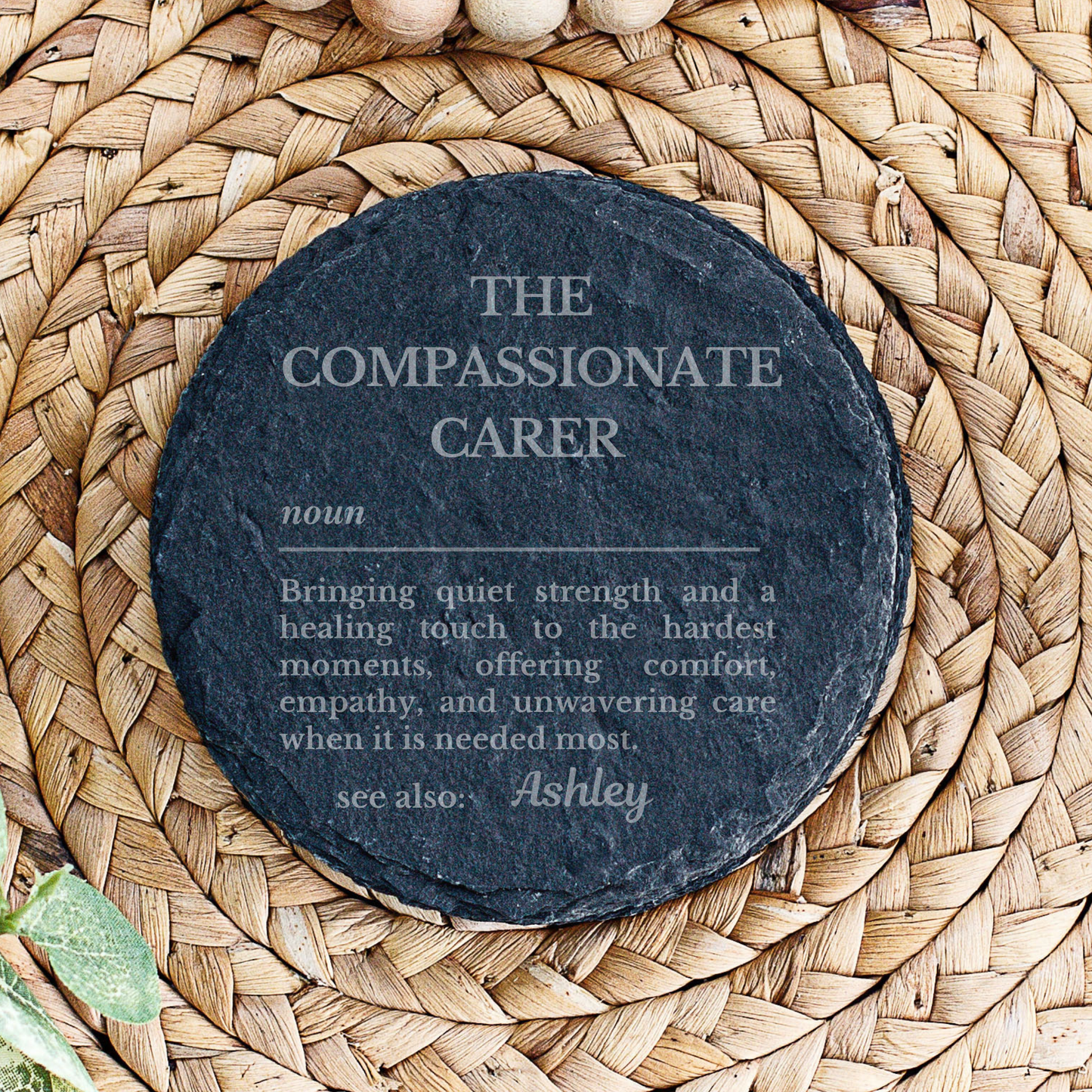 Personalised Carer Definition Slate Plaque | Custom Nurse & Healthcare Gift