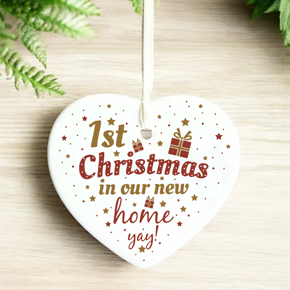 First Christmas in our New Home Ceramic Keepsake | Gift idea for new home owners