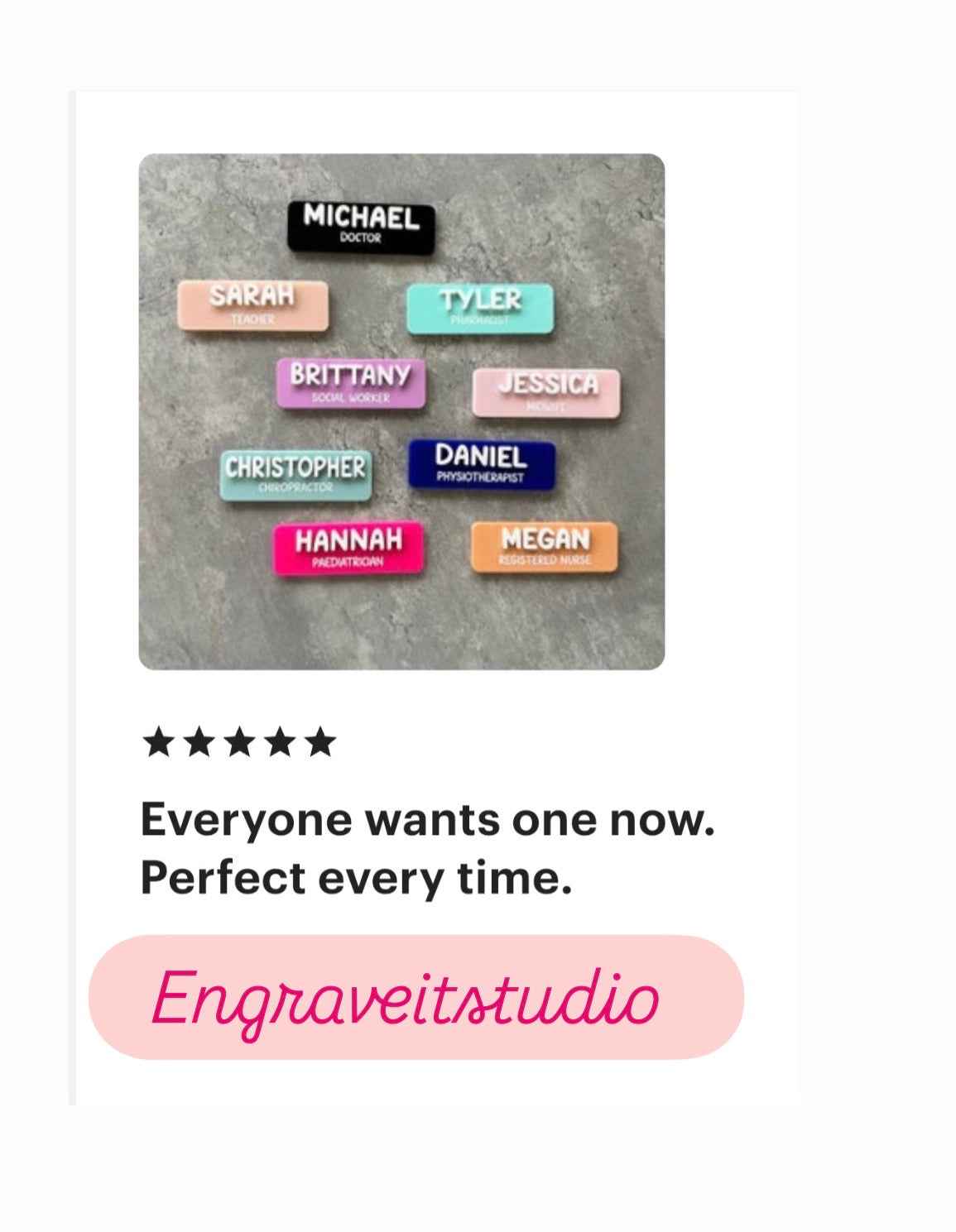 Personalised 3D Name Badges
