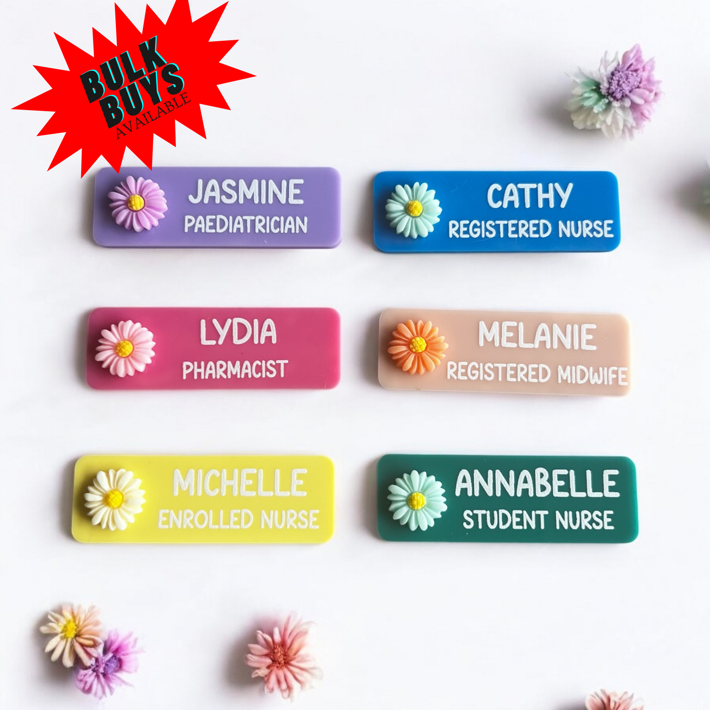 workplace name badge, midwife name badge, customised badge, educator badge, dentist badges, doctor badge, teacher badge, name tags, nurse badge, personalised badge