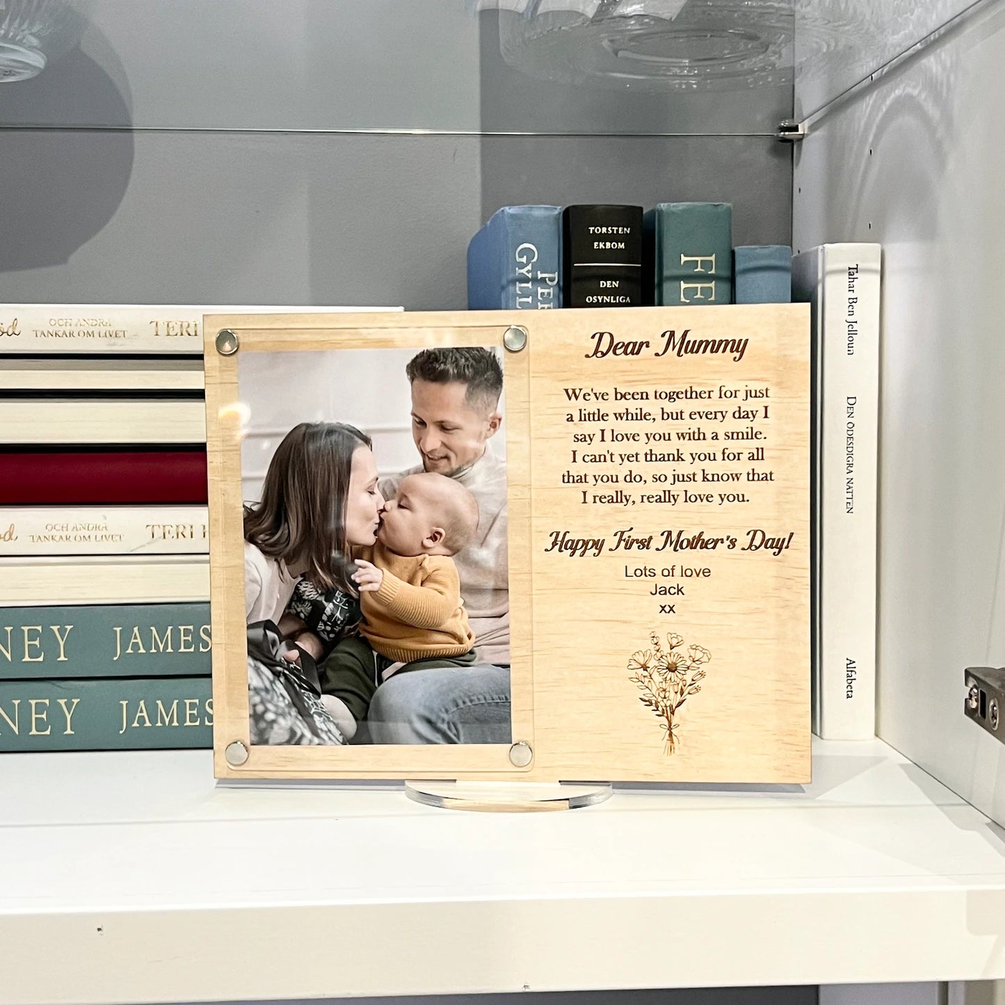 First Mother's Day Personalised Wood frame