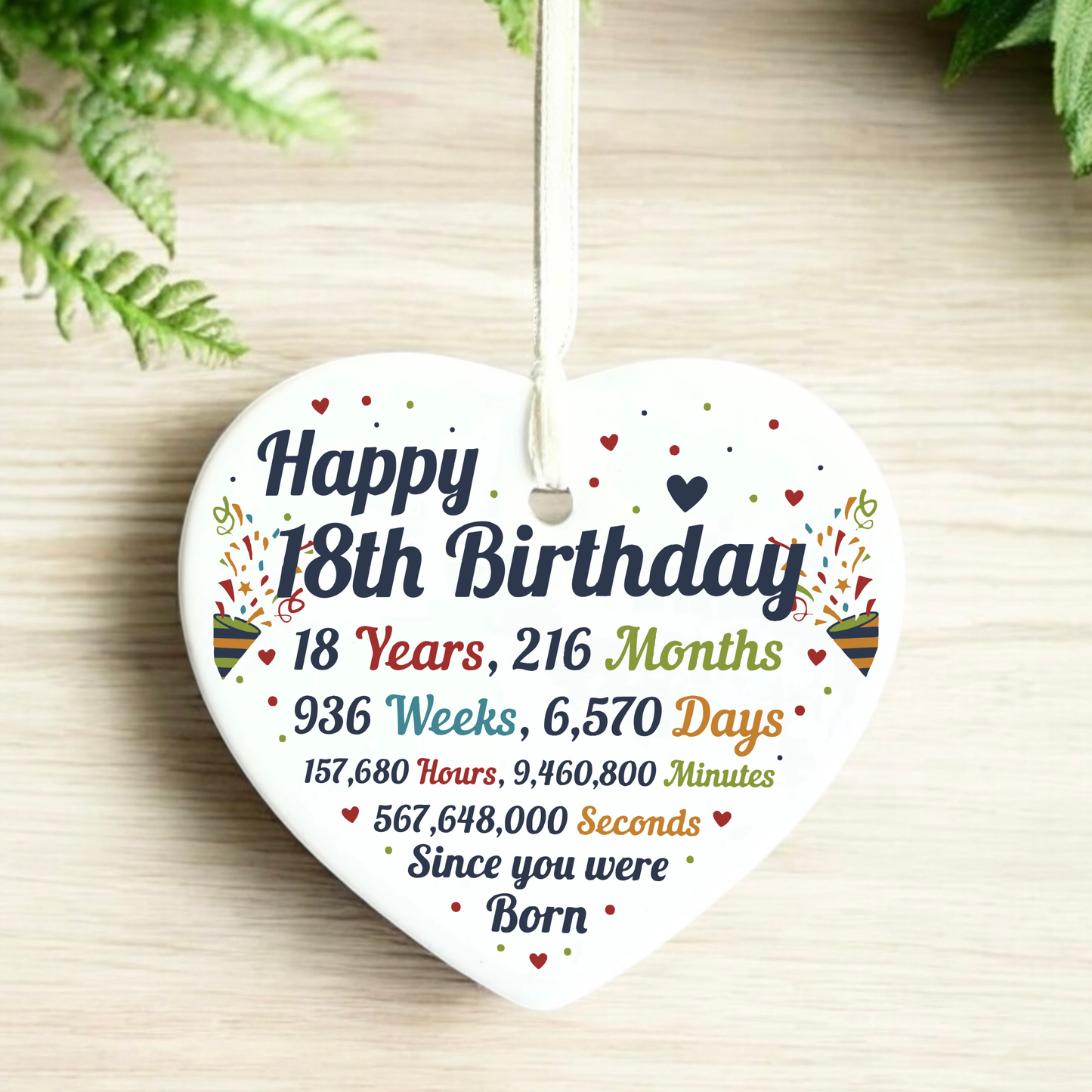 18th birthday
gifts for 18th
18
eighteen
18th gift
gift for her
gift for him
keepsake heart
birthday