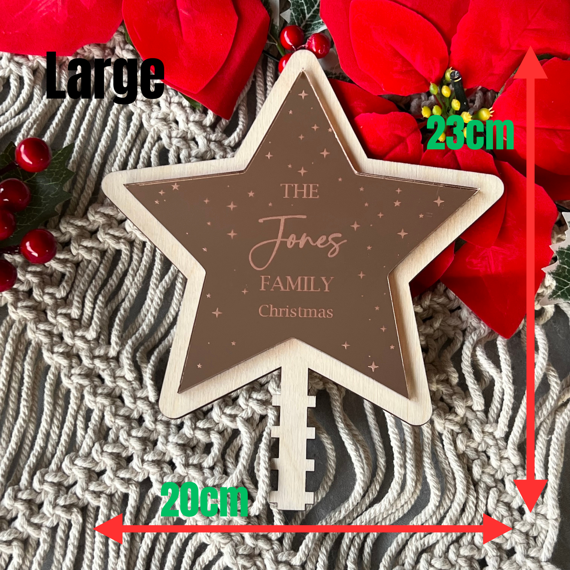 Custom tree star topper