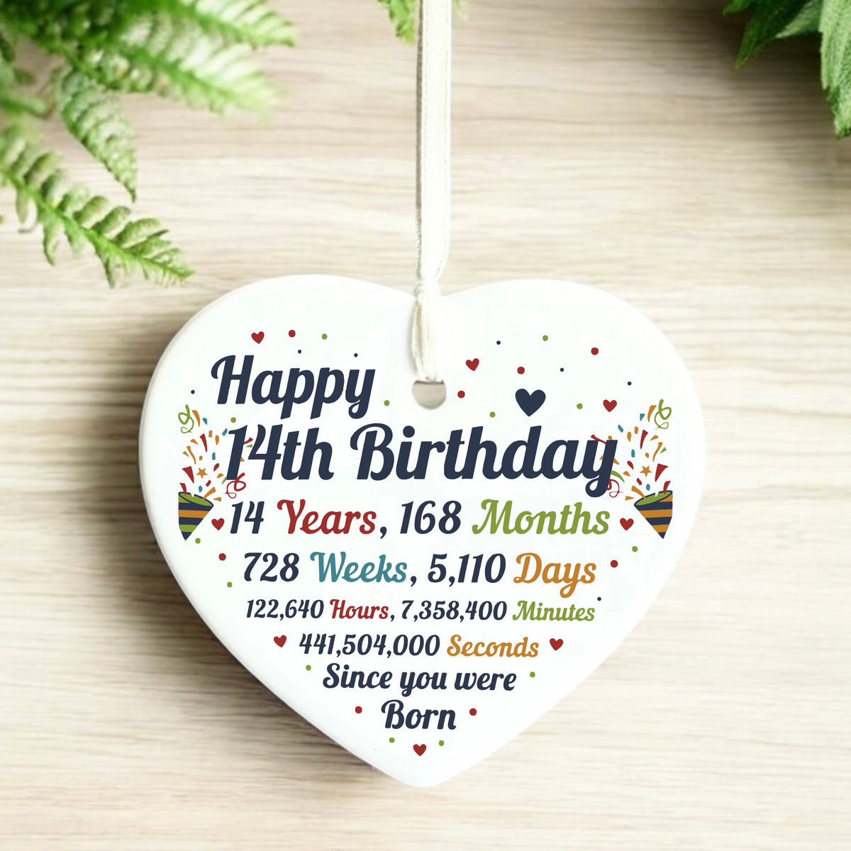14th Birthday Ceramic Funny Heart Keepsake | 14 | Birthday Gifts | Milestone Birthday Gift Ideas