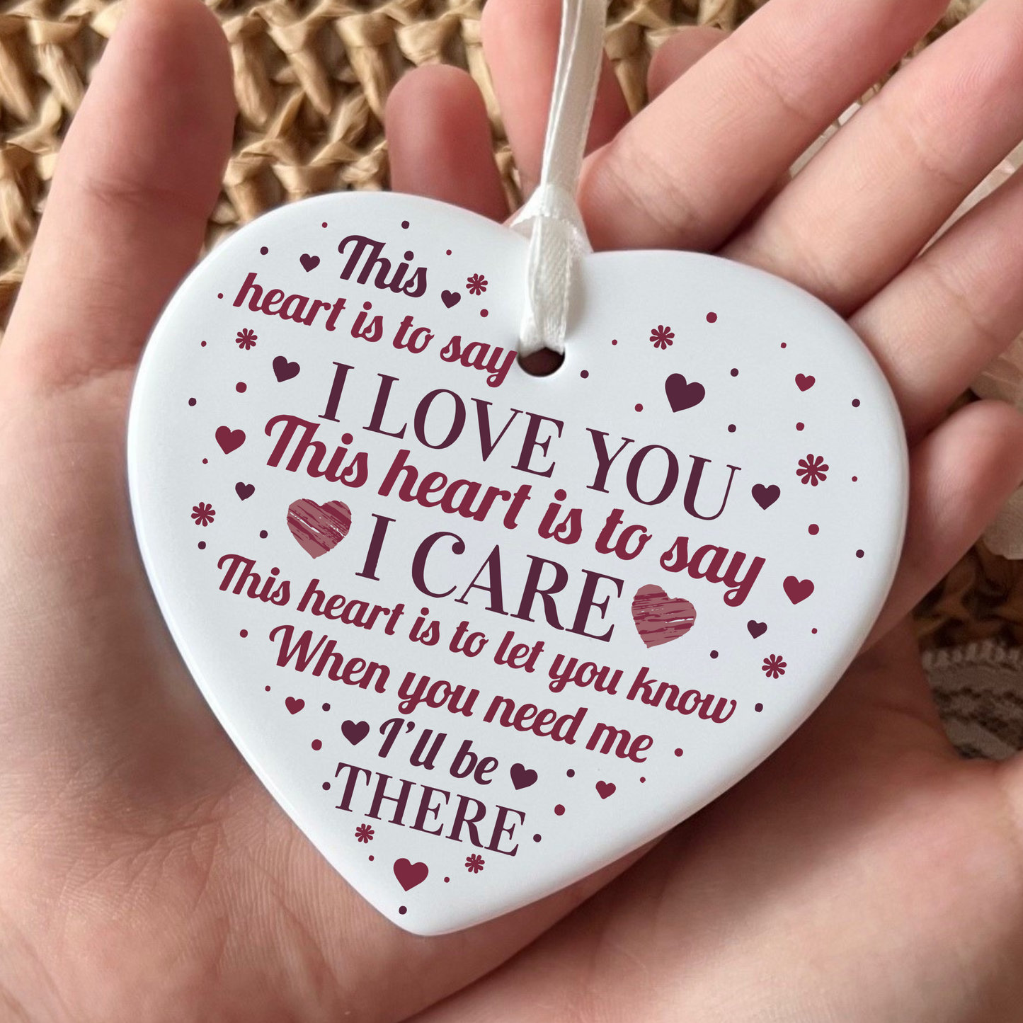 Love Quote Keepsake, Ceramic Heart Gift, Valentine's Day Present, Gifts for Loved Ones, Boyfriend Gift, Girlfriend Gift, Anniversary Keepsake, Wedding Gift Idea, Romantic Heart Decor, Personalised Love Quote, Unique Valentine's Gift