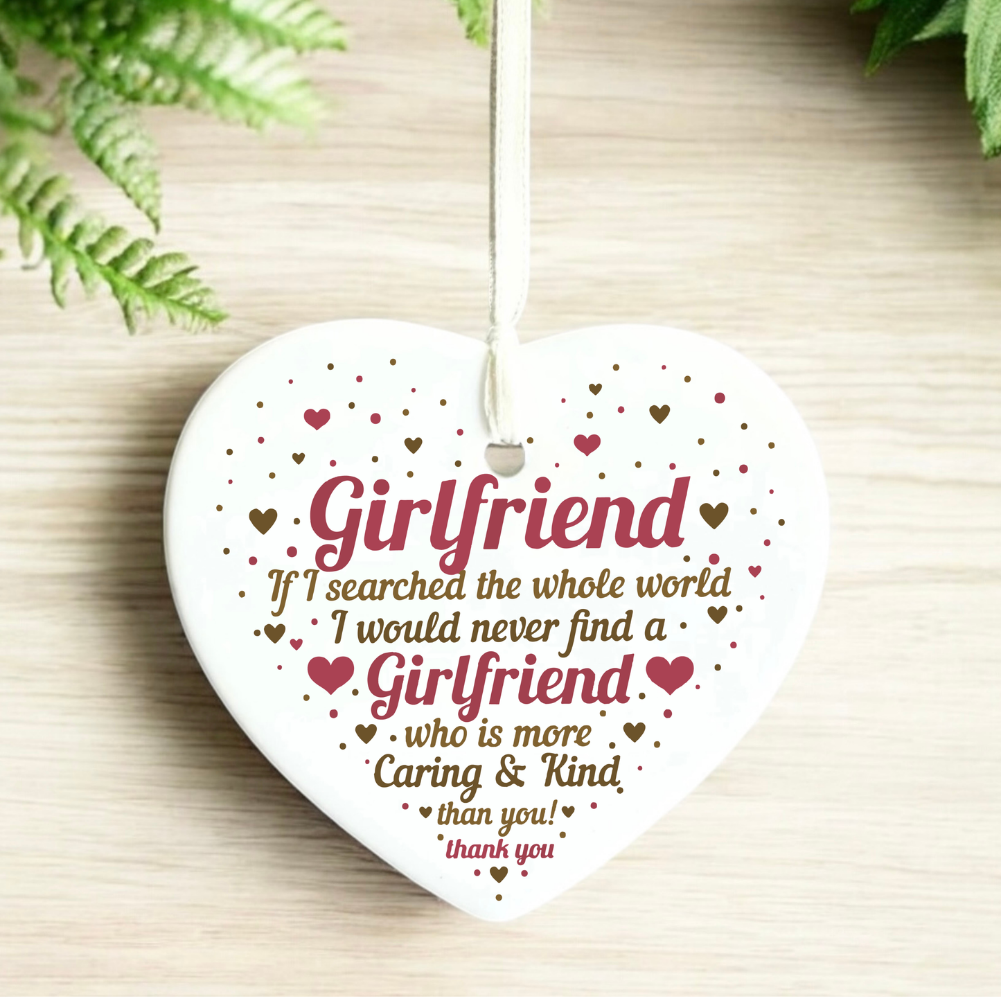 Love Quote Ceramic Heart Keepsake Girlfriend | Valentine's Day | Gifts for girlfriend