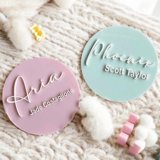 Birth Announcement sign baby name sign Acrylic Full name