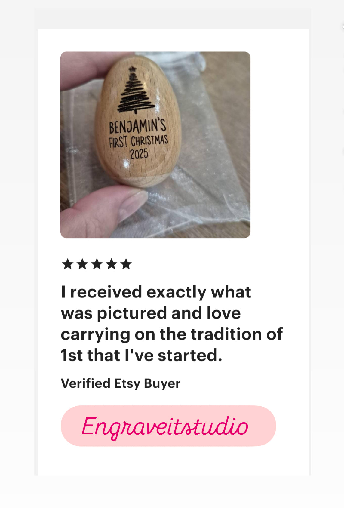 My First Christmas Egg Shaker | Merry Christmas | Custom wood egg shaker