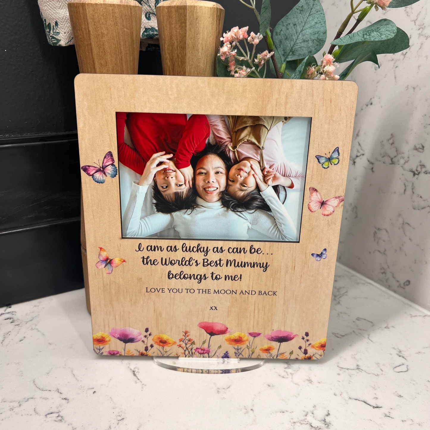Personalised wood mum frame