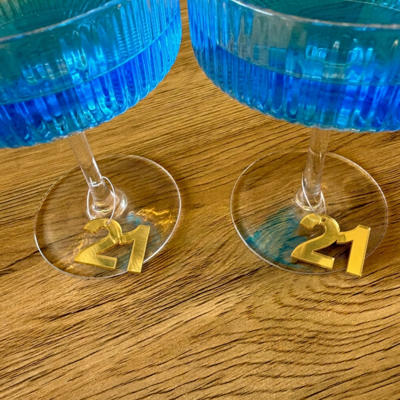 Custom Birthday Number Wine Charms | Personalised Milestone Drink Markers | Party Glass Charms & Favours