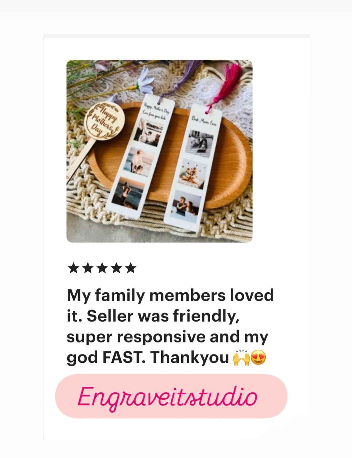 Personalised Photo book mark | Gifts for book lovers