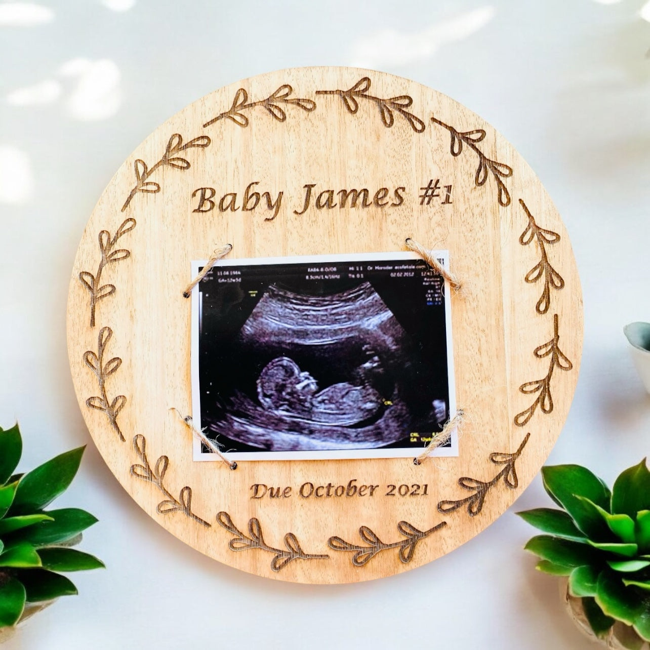 Baby Ultrasound Announcement Keepsake Plaque