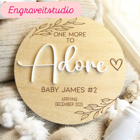 one more to adore, new baby announce, pregnancy announce, social media reveal, second baby,  baby reveal, boy or girl reveal, pregnancy reveal, baby announcement, baby reveal, boho baby, gender neutral