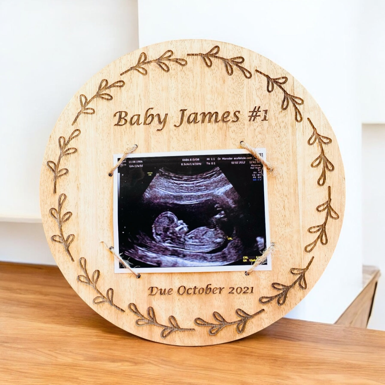 Baby Ultrasound Announcement Keepsake Plaque