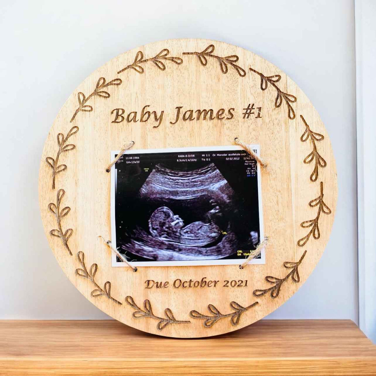 Baby Ultrasound Announcement Keepsake Plaque