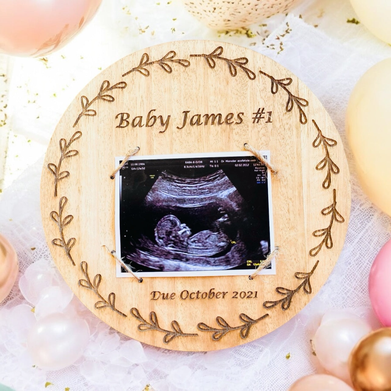 Baby Ultrasound Announcement Keepsake Plaque