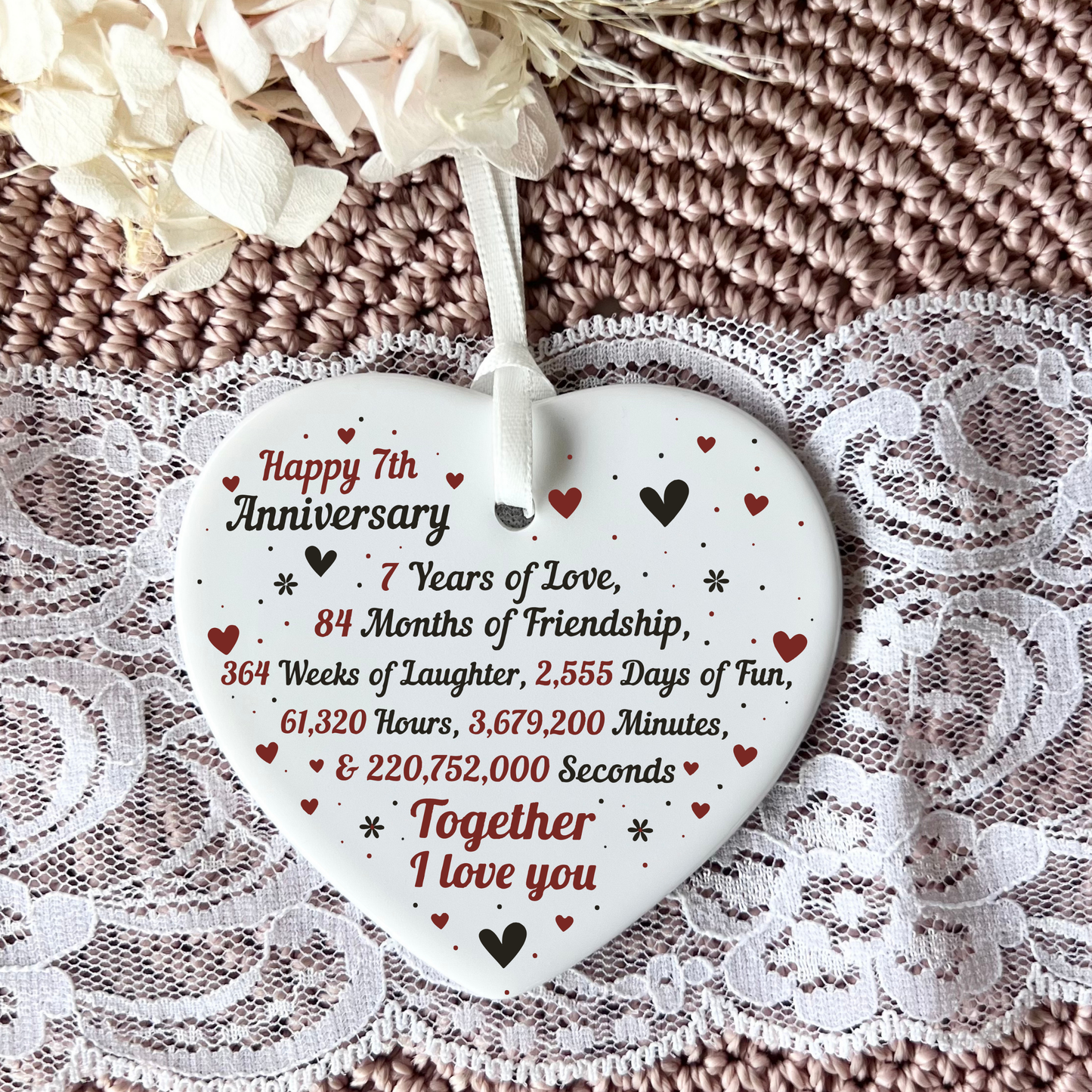 7th Anniversary
Seventh anniversary
heart keepsake