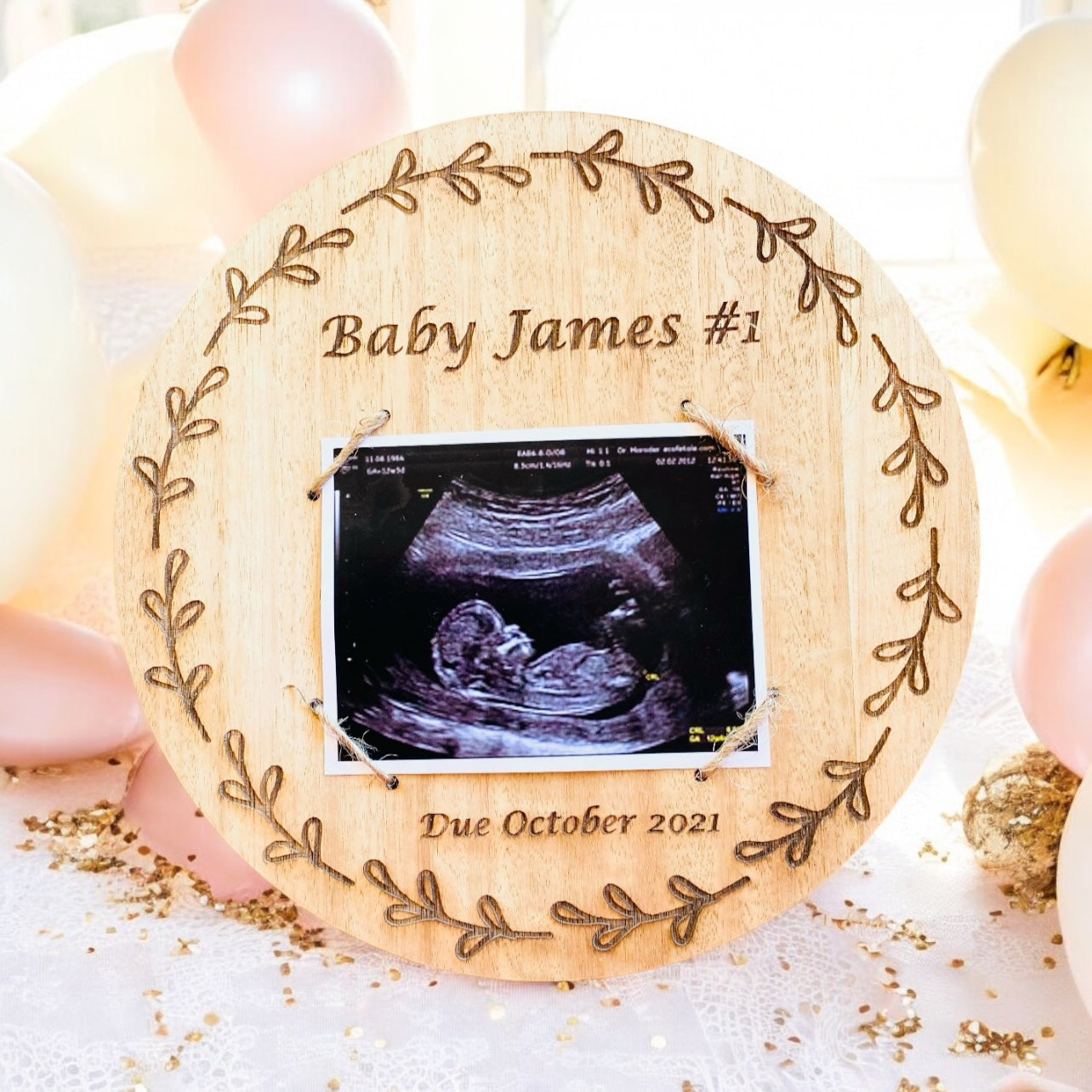 Baby Ultrasound Announcement Keepsake Plaque