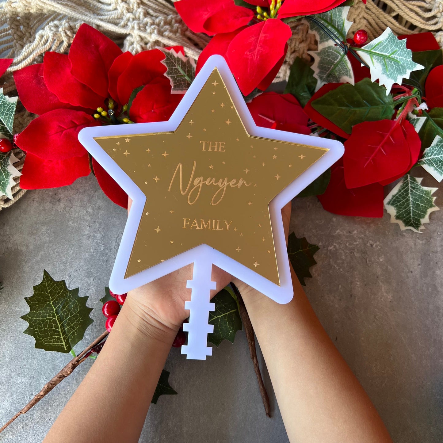 Custom tree star topper