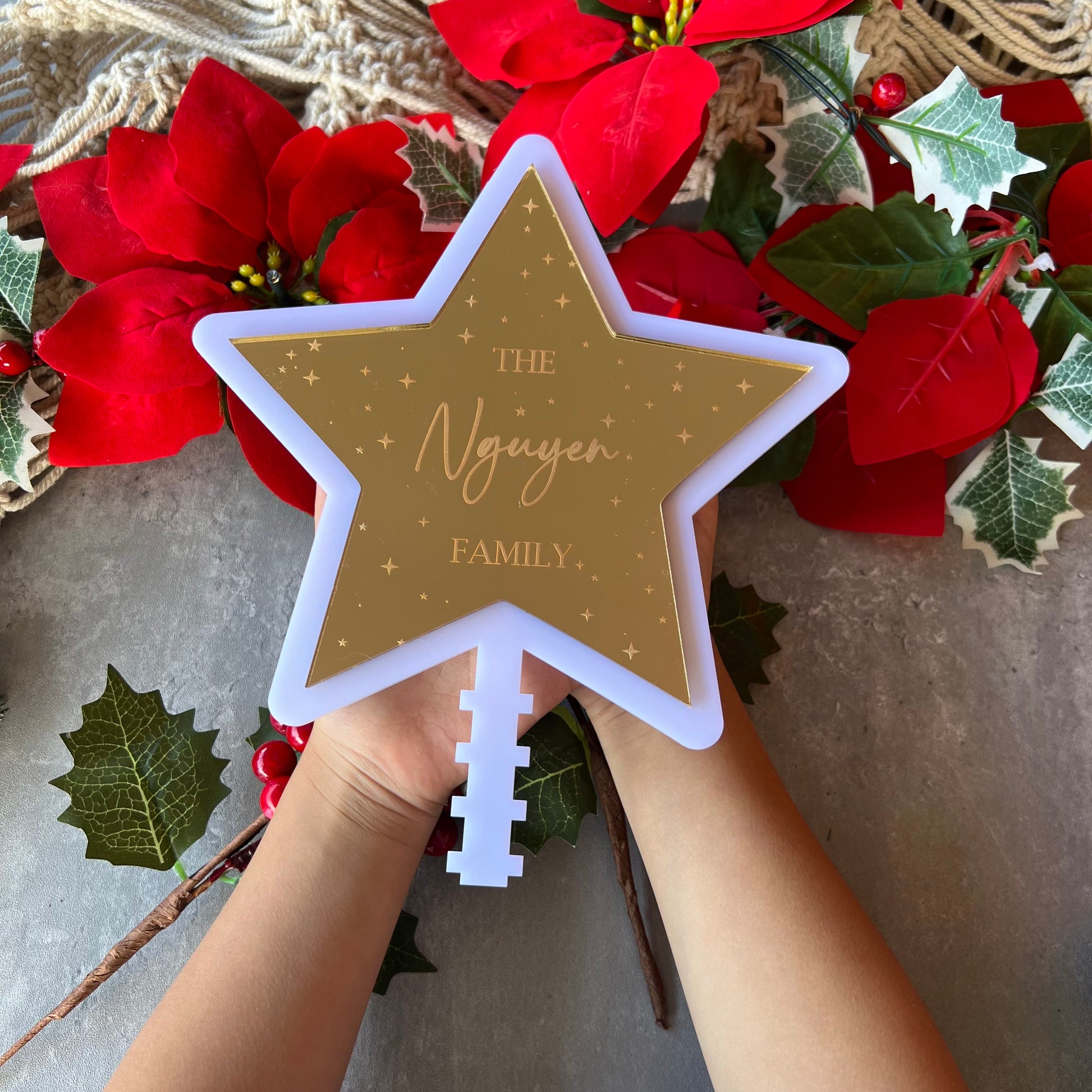 Custom tree star topper
