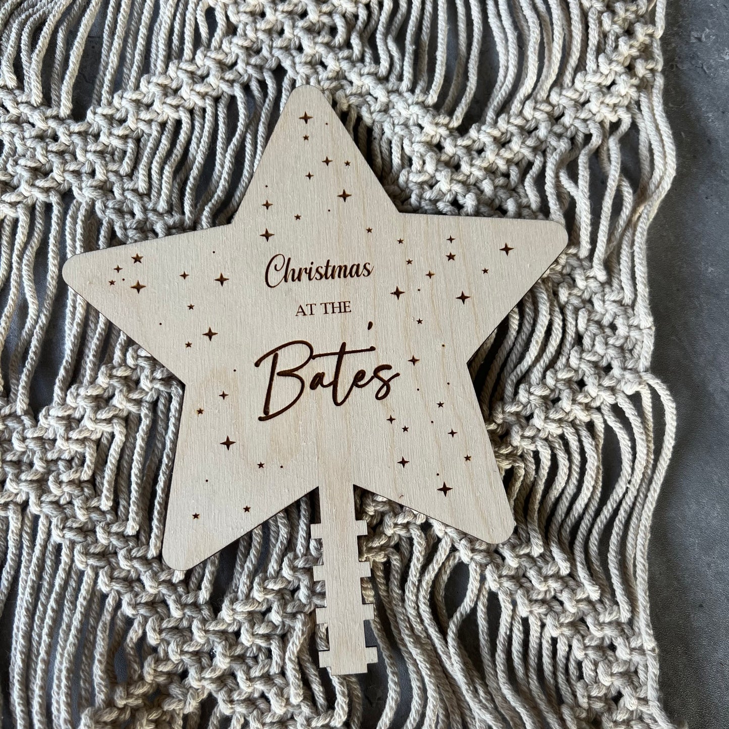 Custom tree star topper