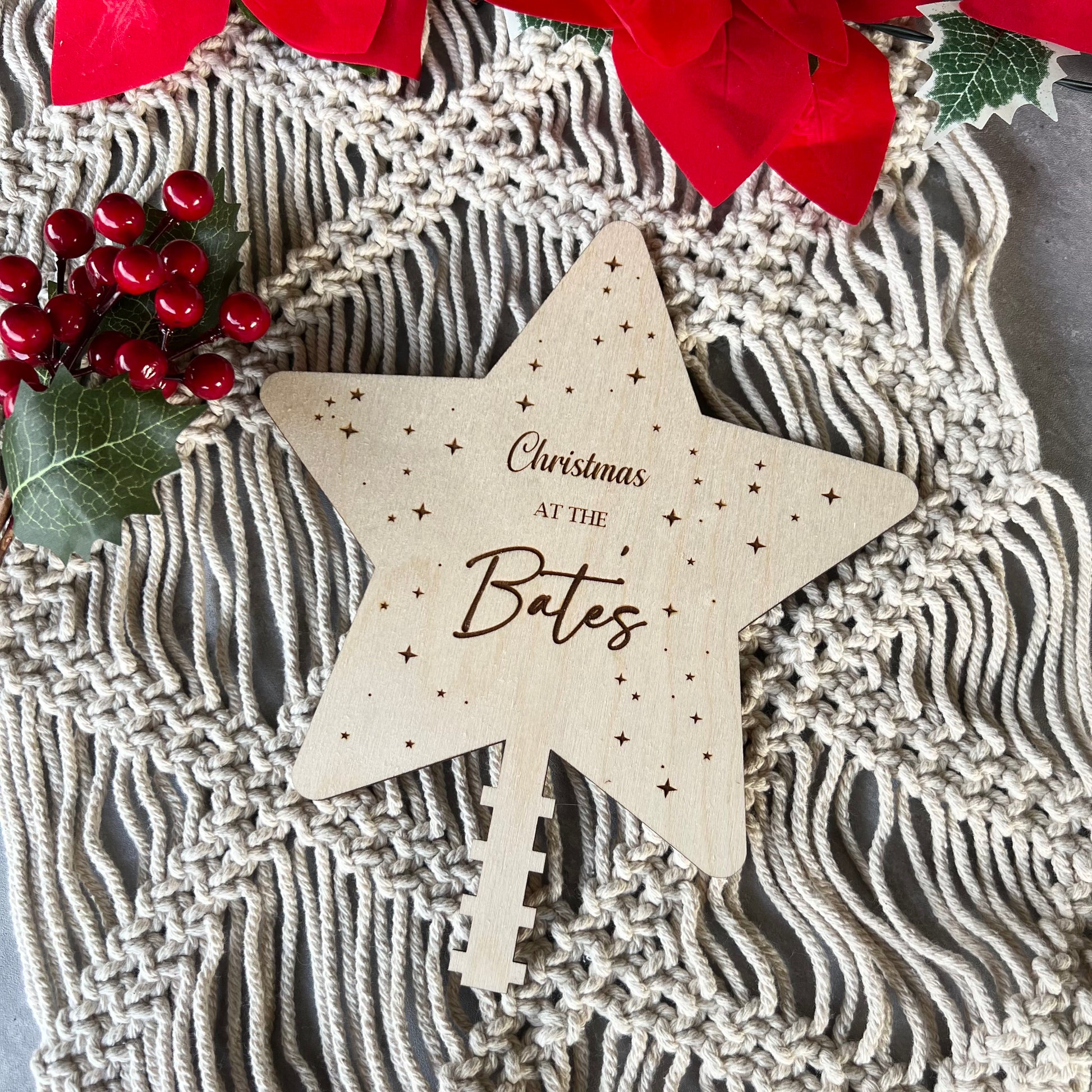 Custom tree star topper