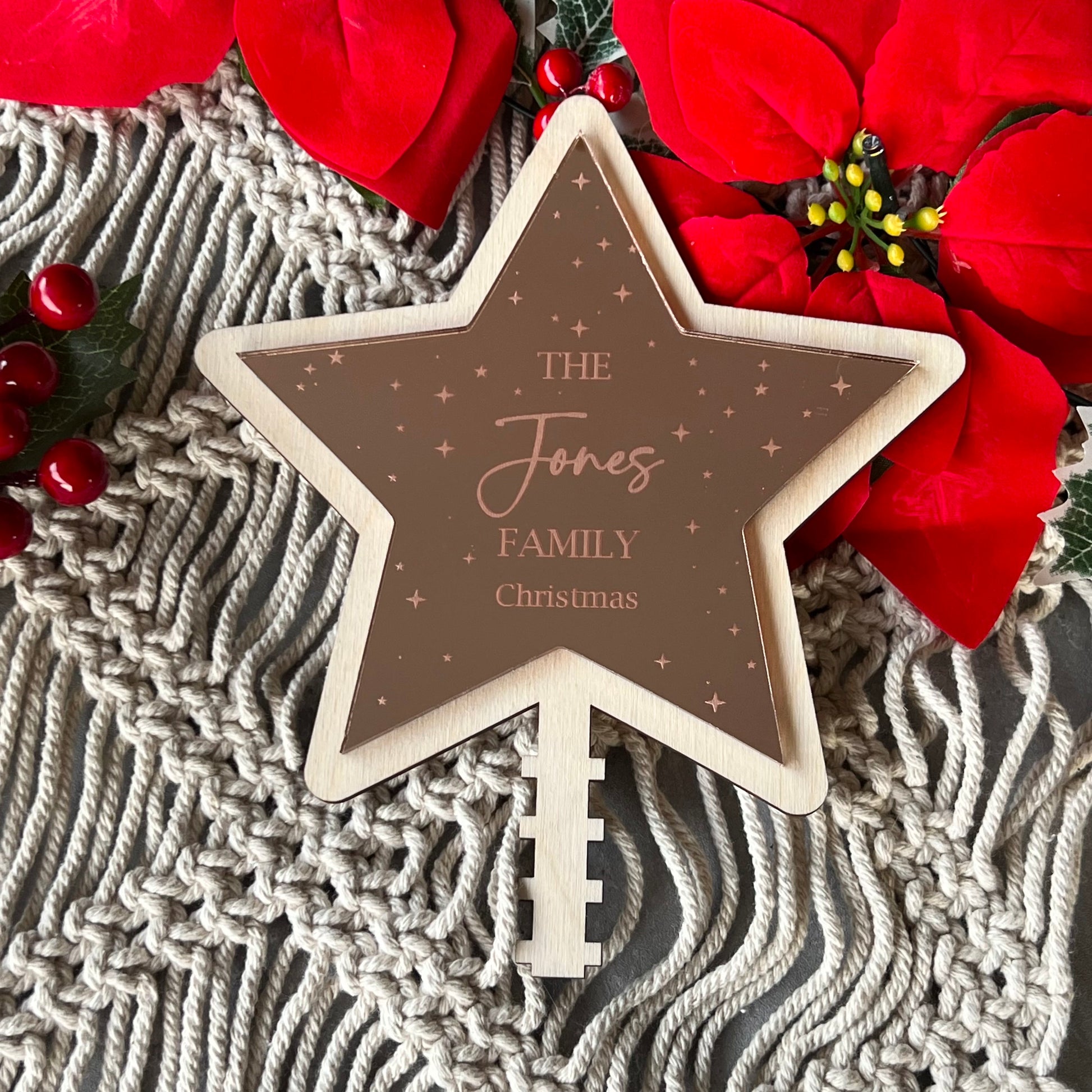 Custom tree star topper