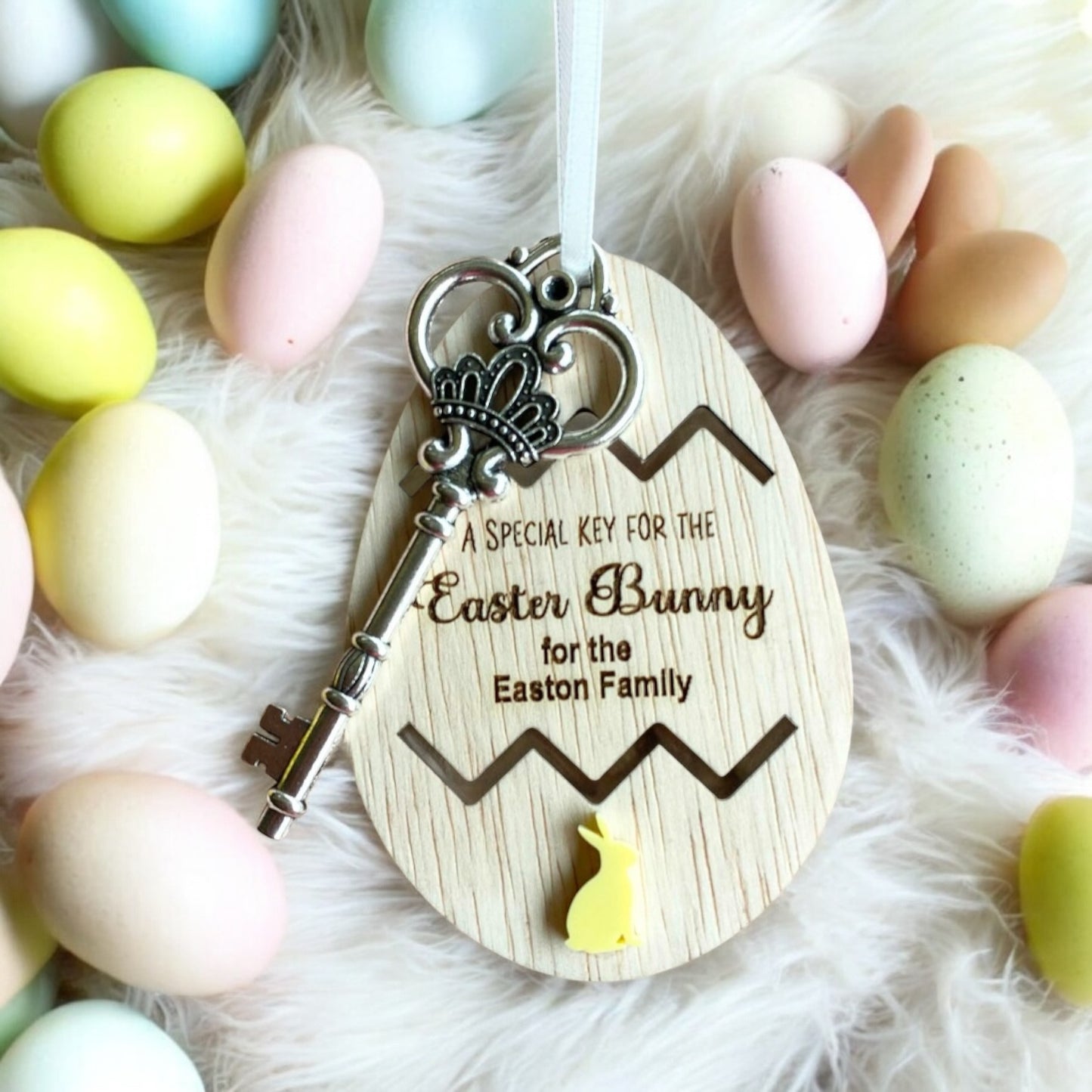 Easter Bunny Magic Key Personalised Engraved Keepsake
