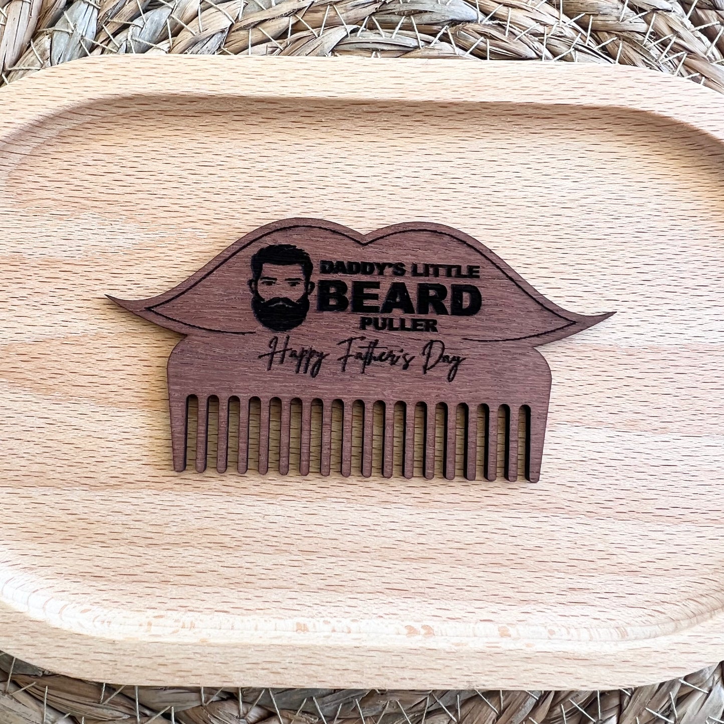 Personalised beard and moustache comb