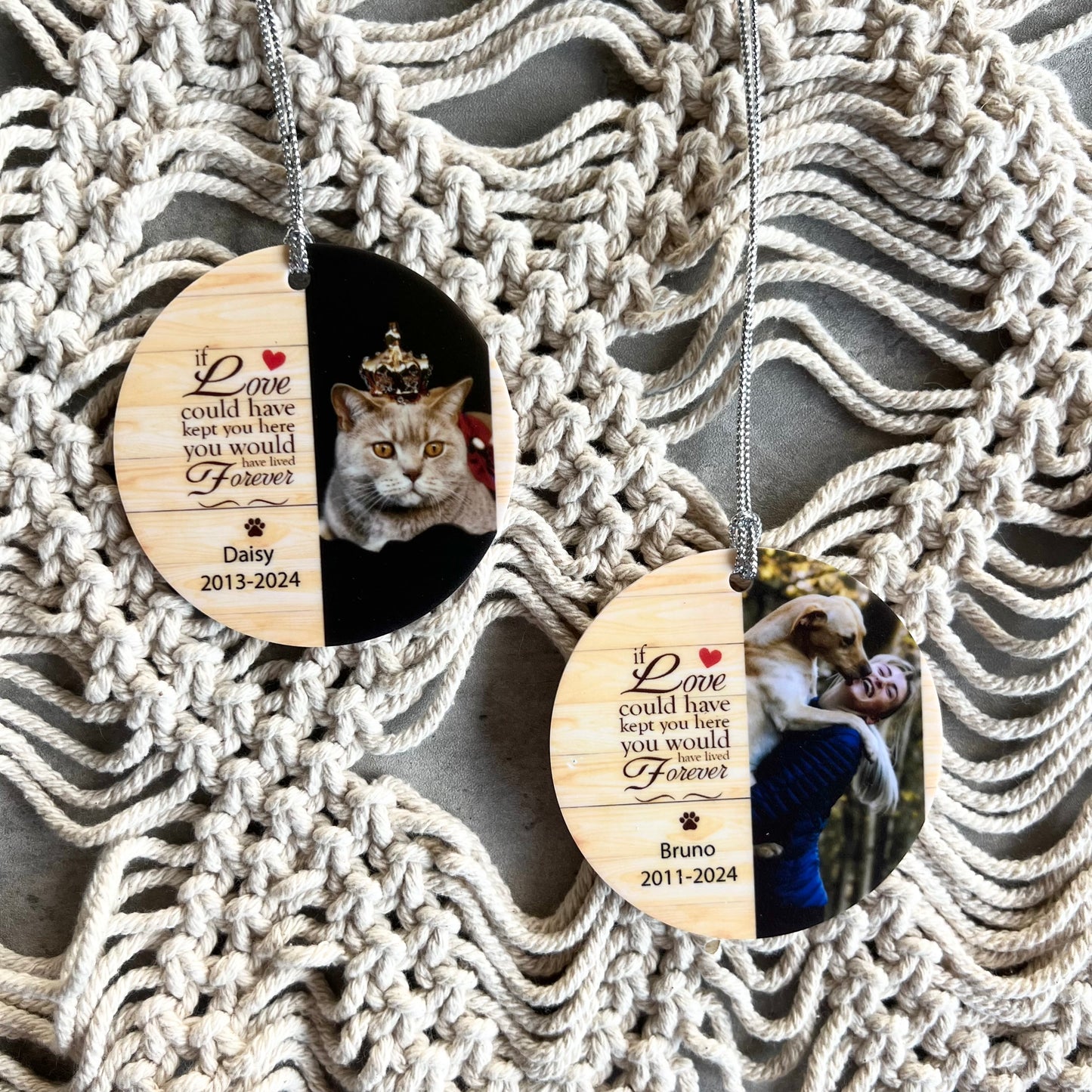 Custom Pet memorial Ornament Acrylic | Dog ornament | Cat Ornament