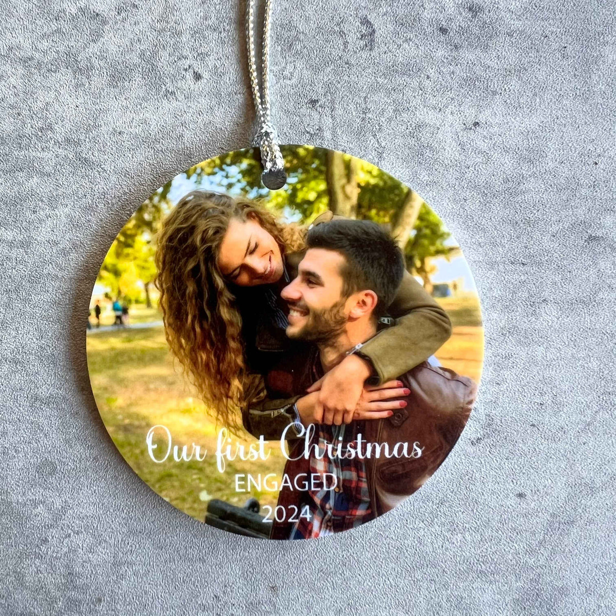 First Christmas Engaged Personalised Acrylic Ornament | Gifts for engaged couple | Engagement