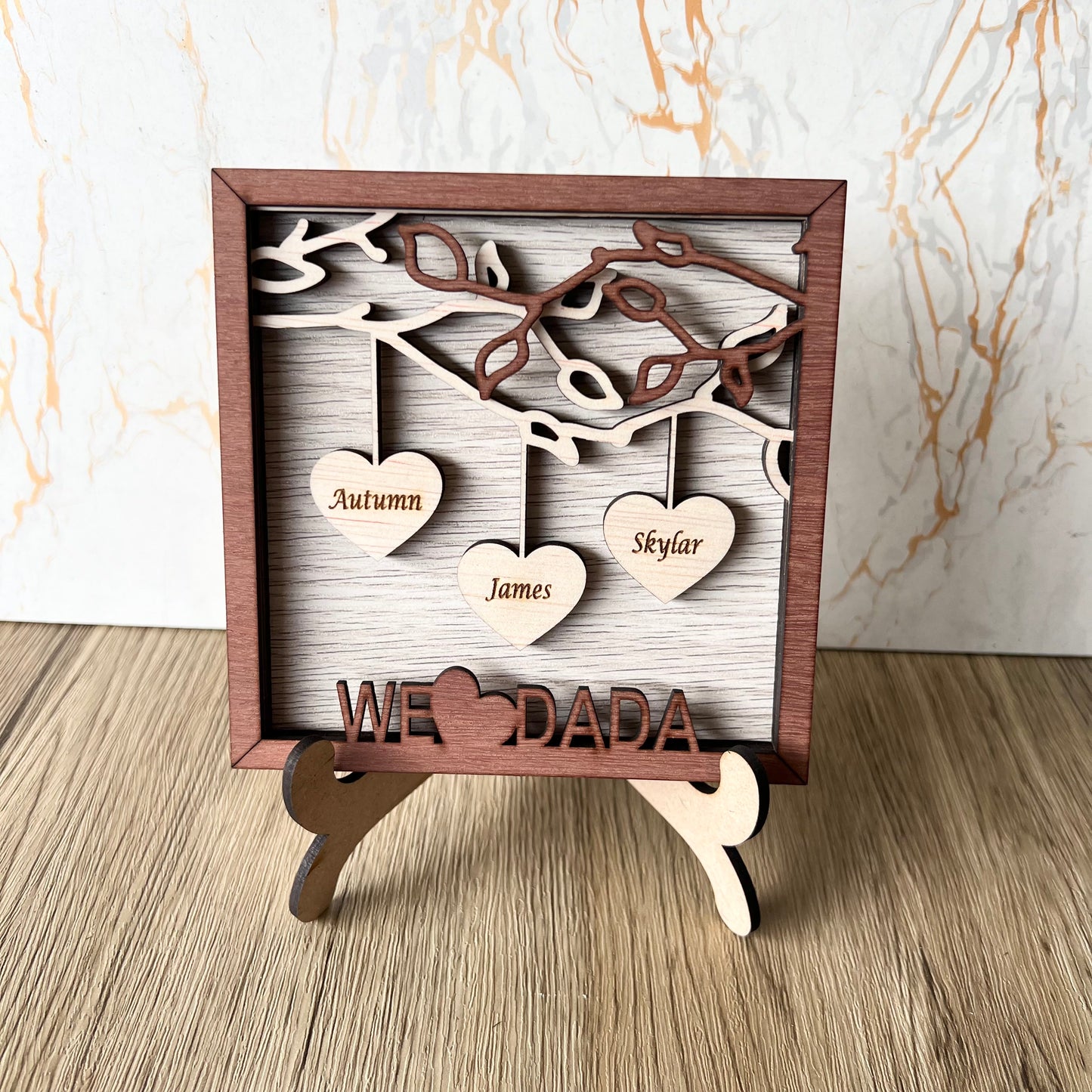 Personalised Wood heart sign for dad | gifts for daddy | Custom gift for dad | Fathers Day