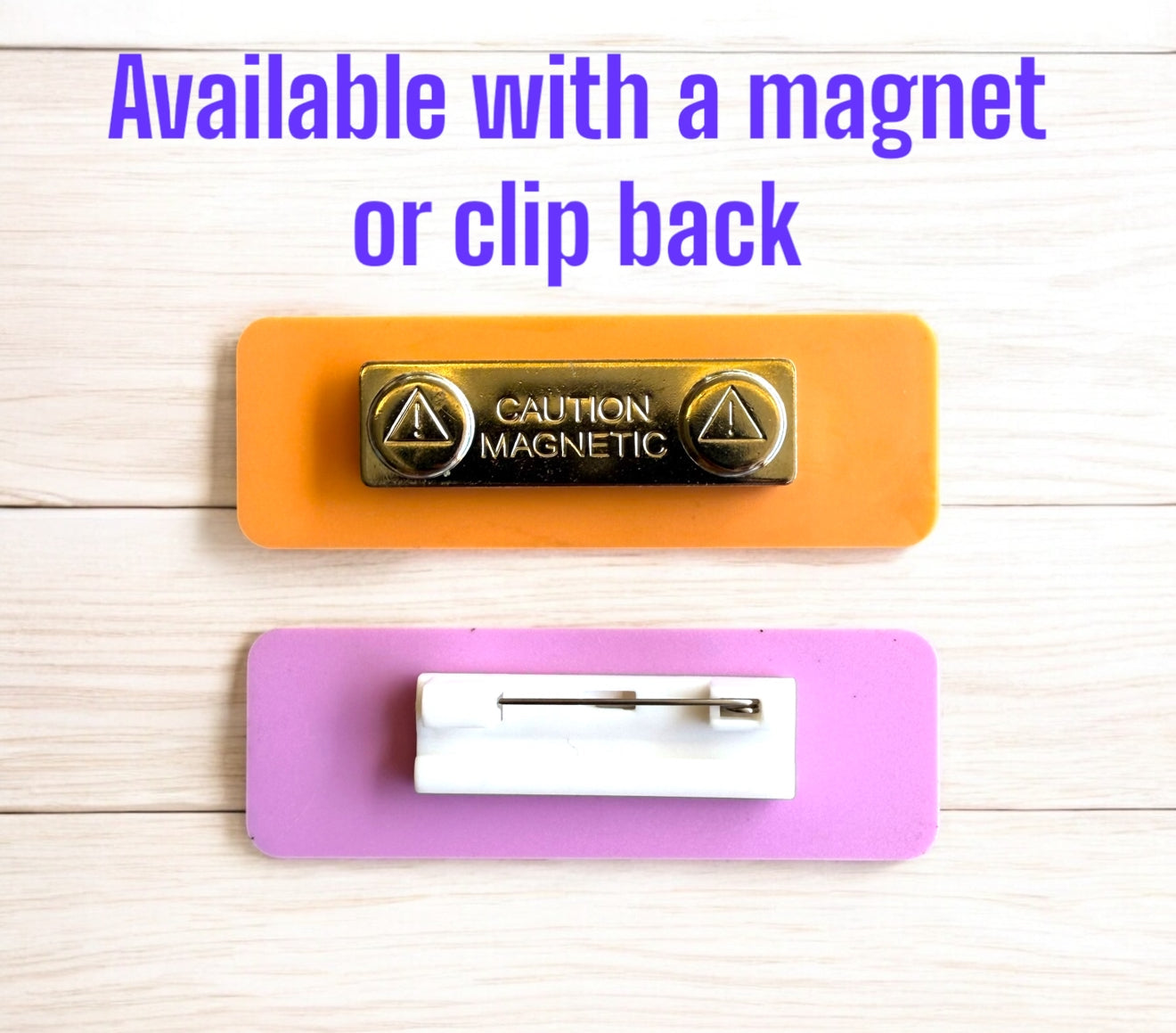 3D Layered Acrylic Name Badge | Custom UV Printed Healthcare ID Tag