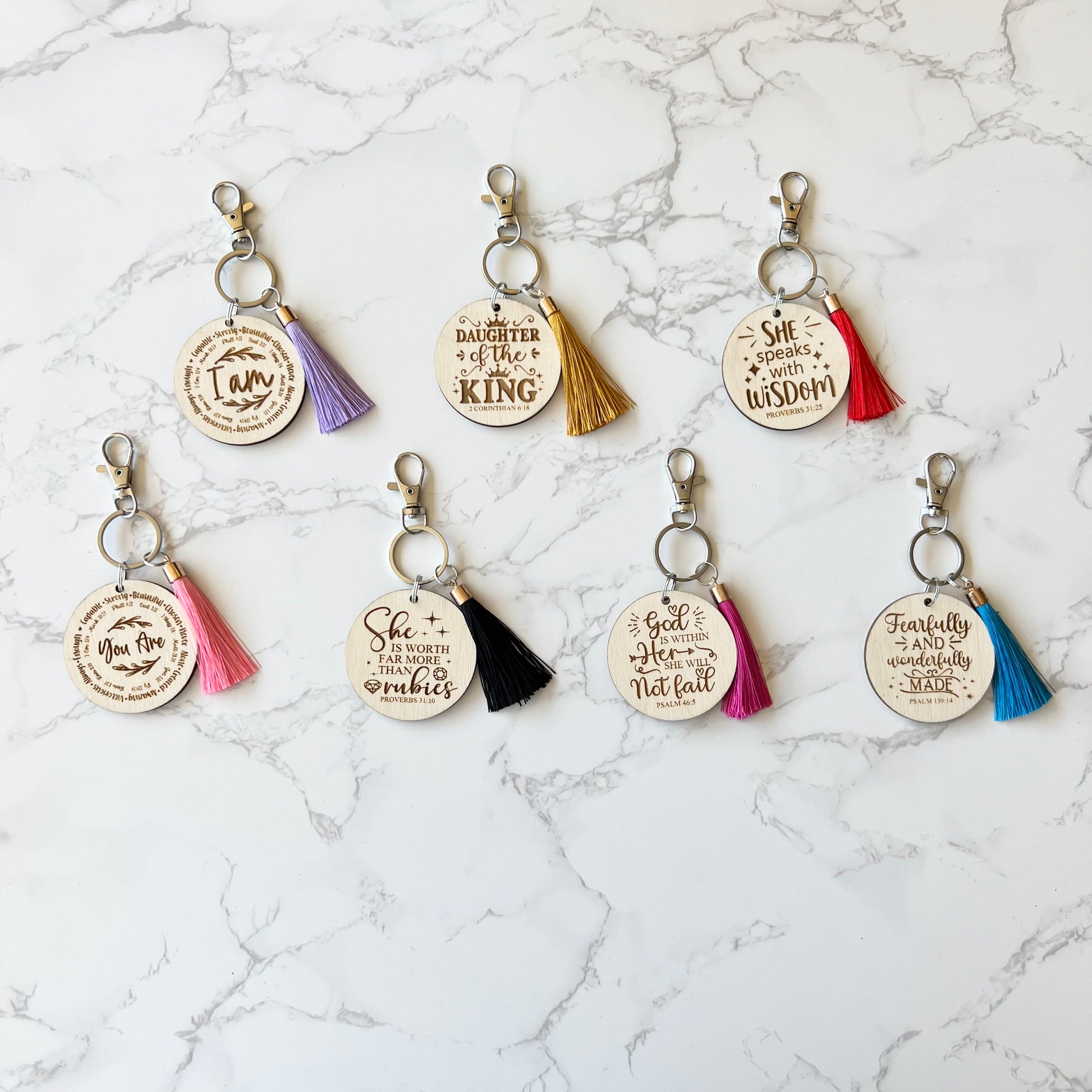 Inspirational Gifts,Inspirational Gift,Bible Verse Gift,Custom Keychain,Thank You Gift,Christian Keychain,Christian Gifts,Religious Keychain,Christian Gift,Gift for Daughter,You Are Enough,You Are Loved,Self Love Keychain