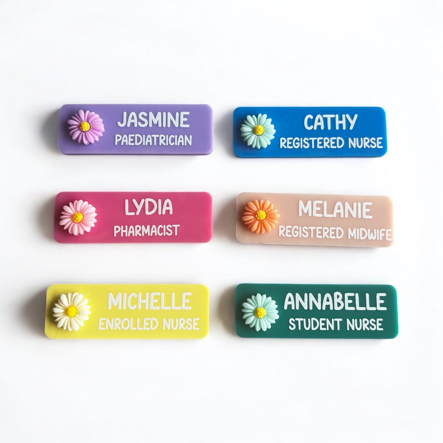 workplace name badge, midwife name badge, customised badge, educator badge, dentist badges, doctor badge, teacher badge, name tags, nurse badge, personalised badge