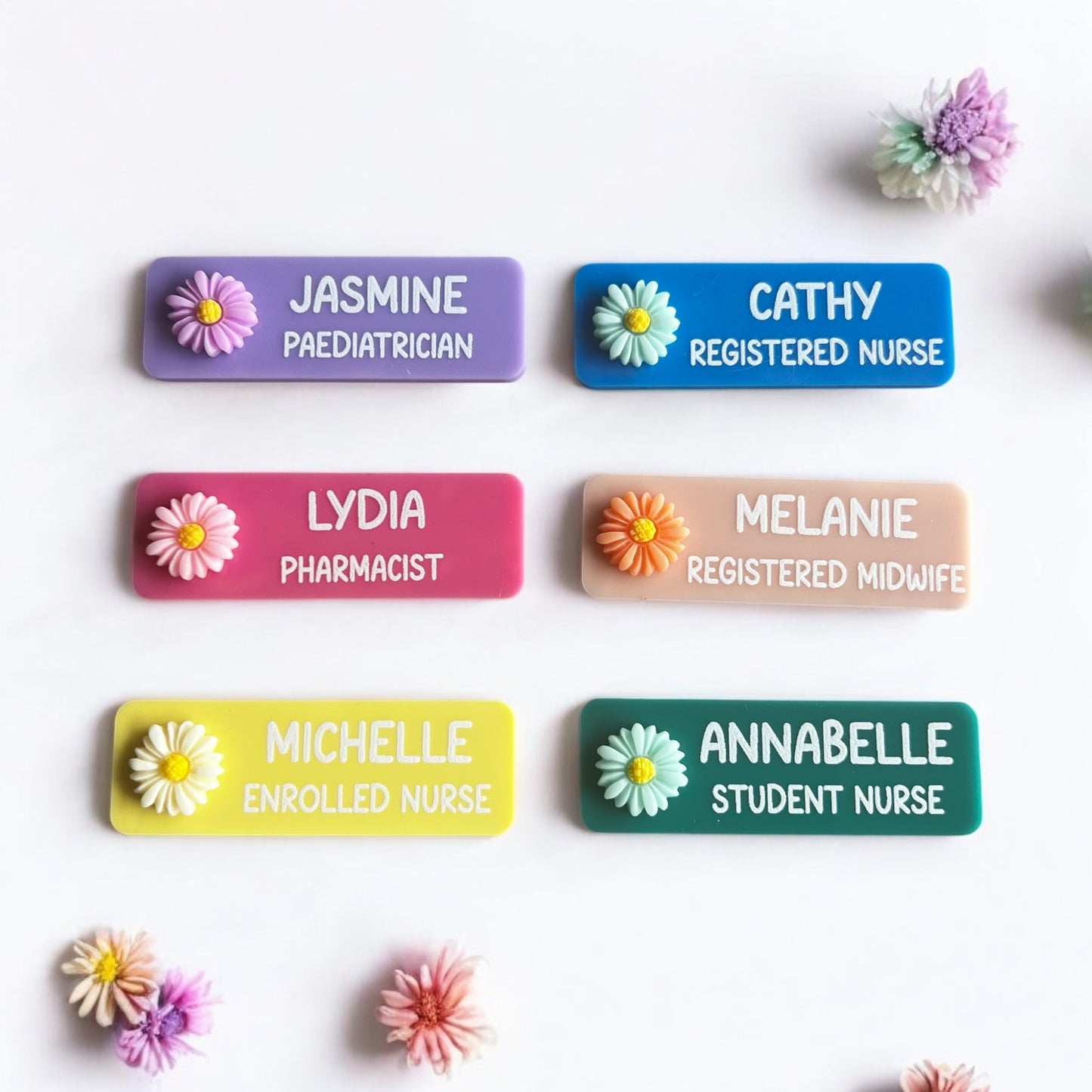 workplace name badge, midwife name badge, customised badge, educator badge, dentist badges, doctor badge, teacher badge, name tags, nurse badge, personalised badge