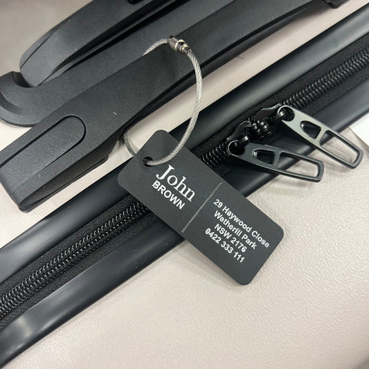 luggage tags, personalised luggage, travel luggage, gifts for travellers, gifts for him, gifts for her, jetset, square tags, ID Tags, holiday tags, bag tags, Travel Tag, travel tags