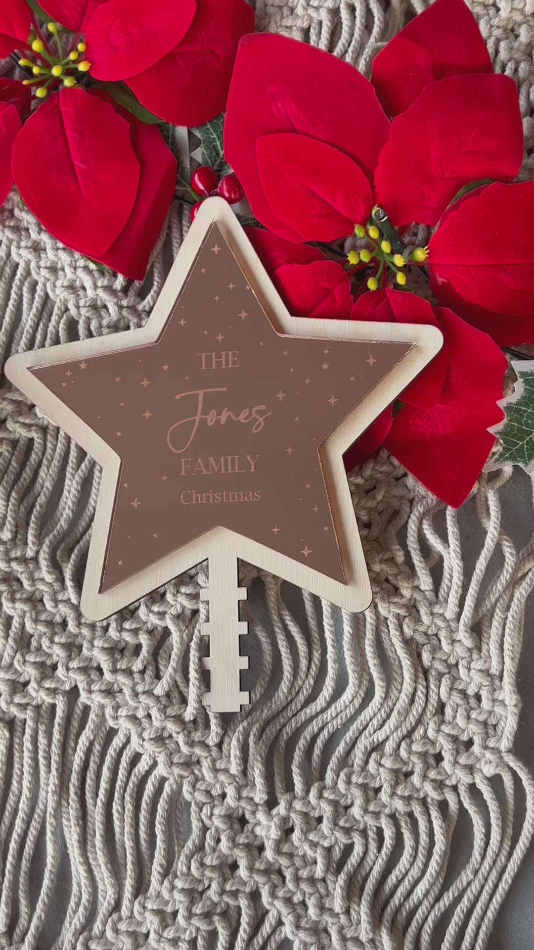 Custom tree star topper