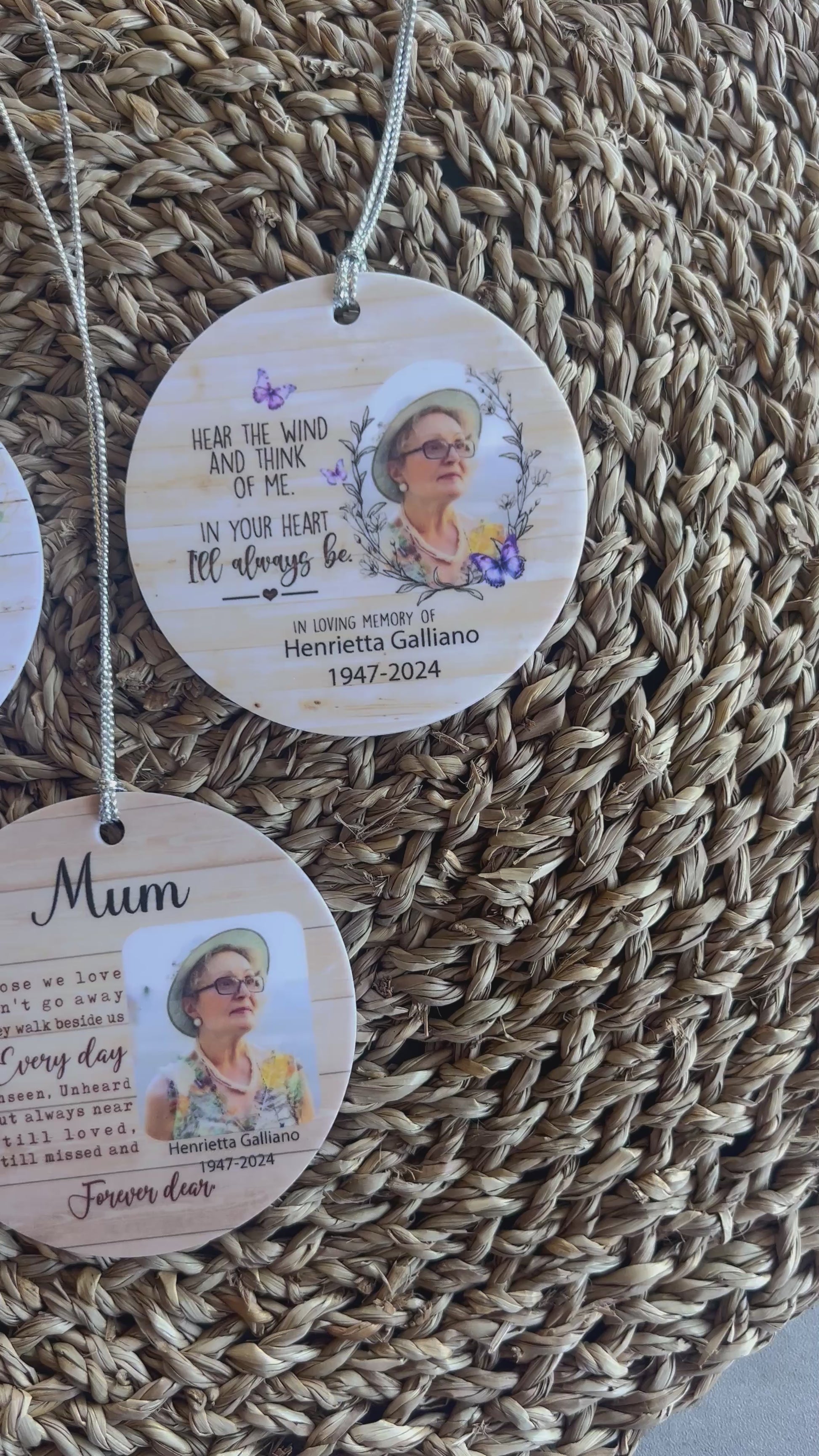 acrylic ornament, ceramic ornament, customised ornament, custom loss ornament, custom memorial gift, custom photo, funeral ornaments, memorial day, memorial day gift, memorial ornament, personalised, Remembrance ornament, Christmas ornament