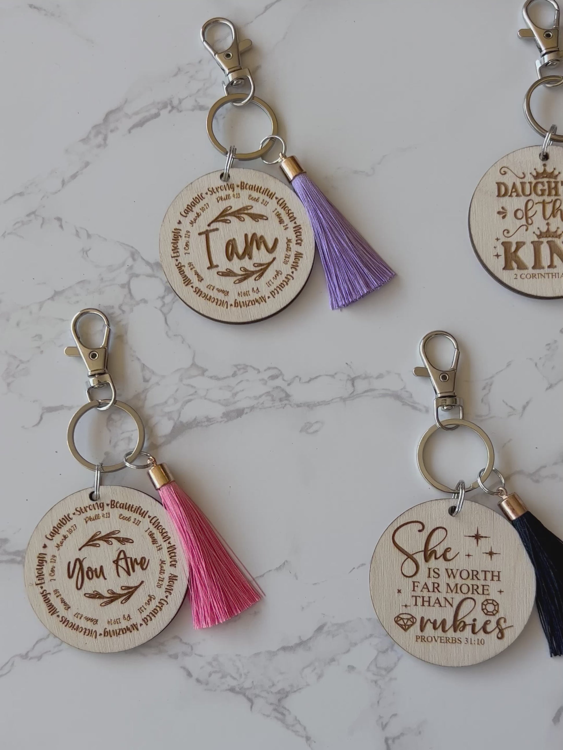 Inspirational Gifts,Inspirational Gift,Bible Verse Gift,Custom Keychain,Thank You Gift,Christian Keychain,Christian Gifts,Religious Keychain,Christian Gift,Gift for Daughter,You Are Enough,You Are Loved,Self Love Keychain