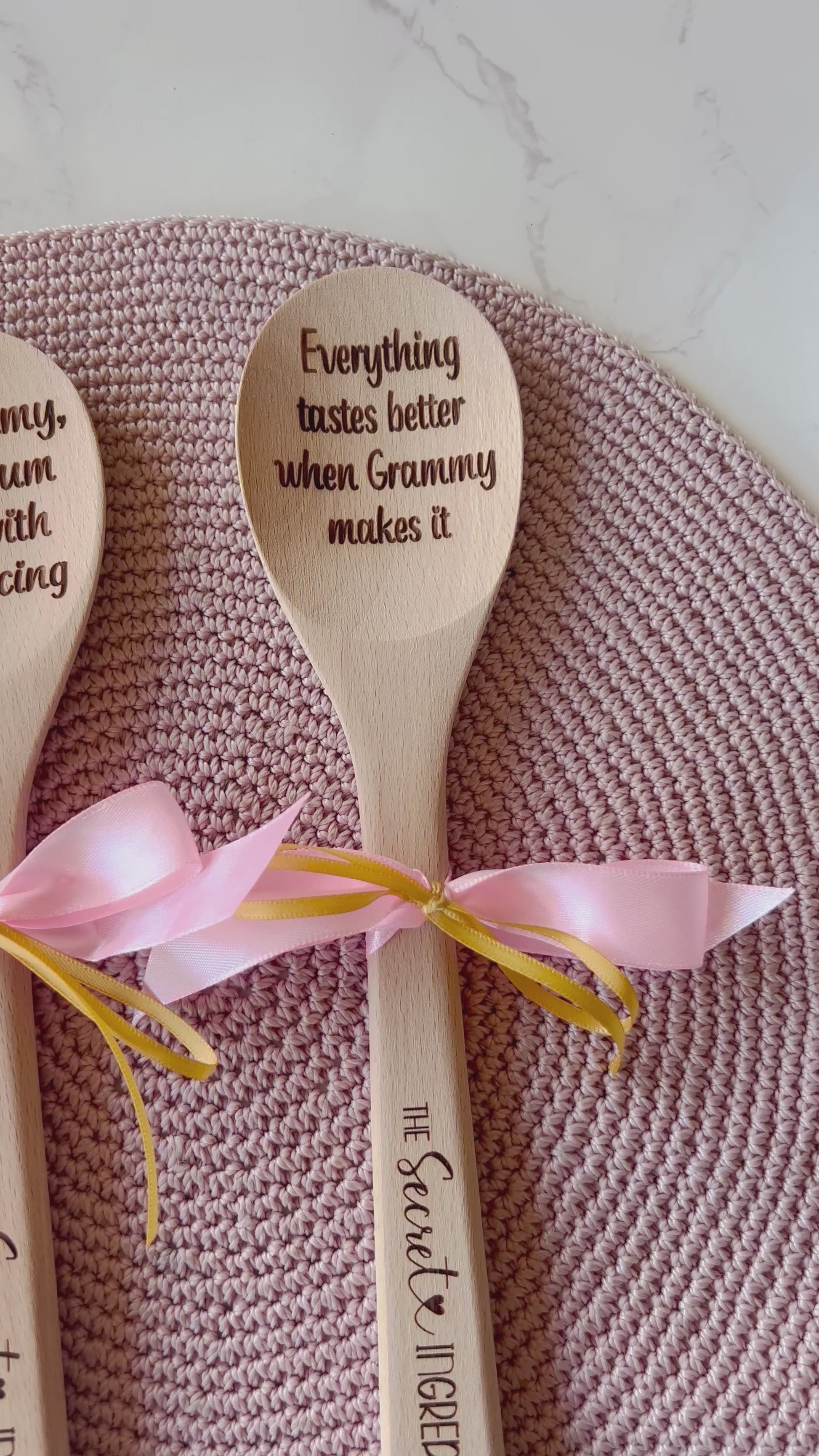 A grammy is a mum with extra icing wooden spoon