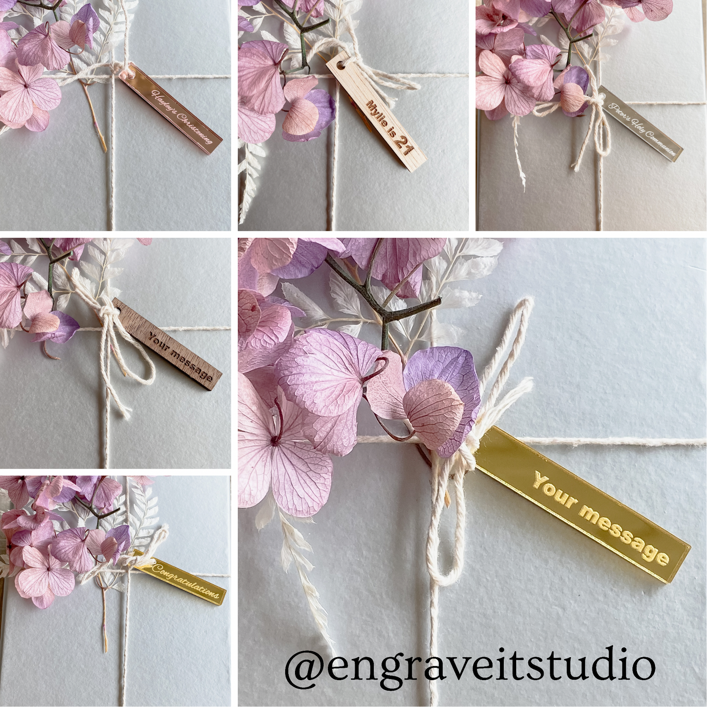 Personalised Favour Tag Sticks