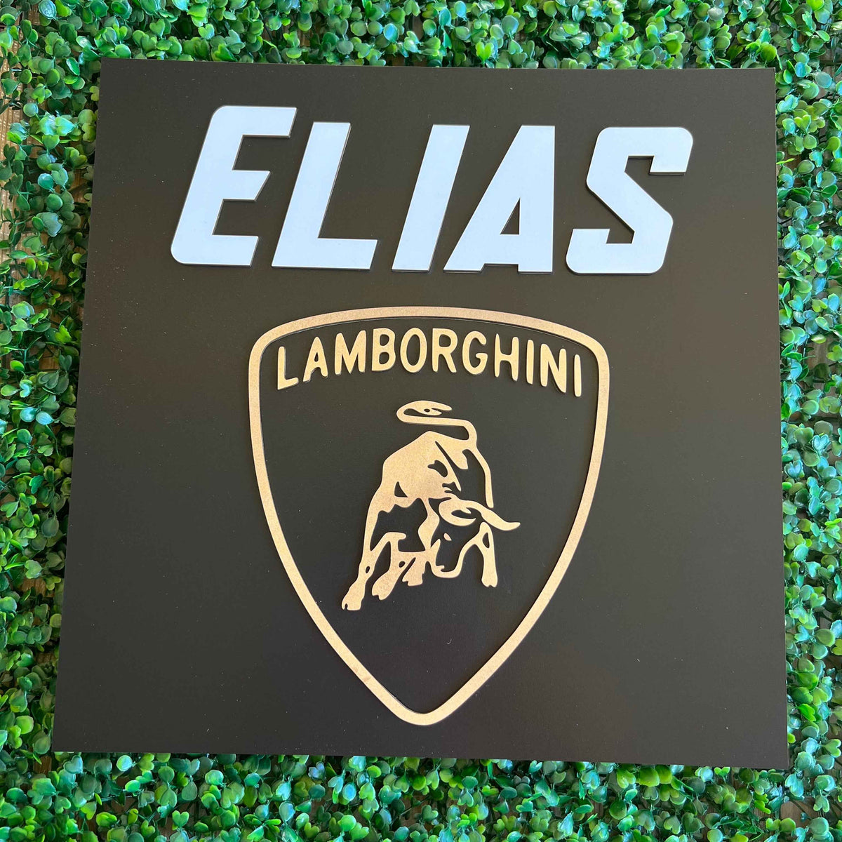 Personalised Lamborghini MDF Wood birthday Sign